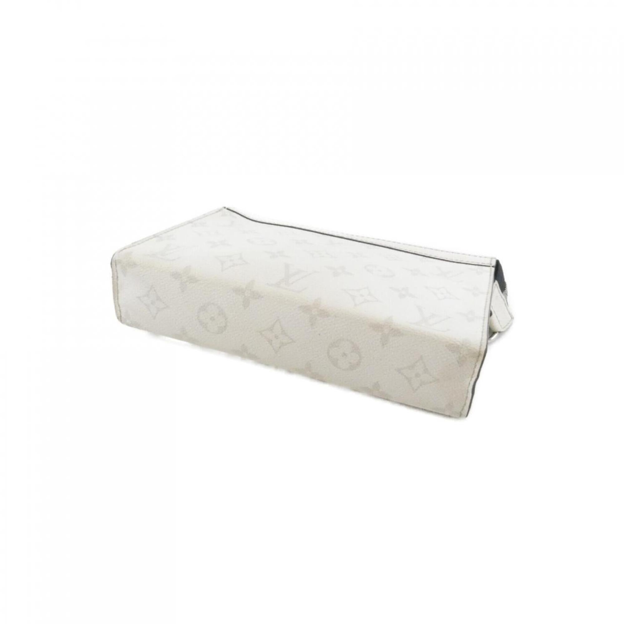 Louis Vuitton Ivory White Coated Canvas Leather Shoulder Bag (Pre-Owned)