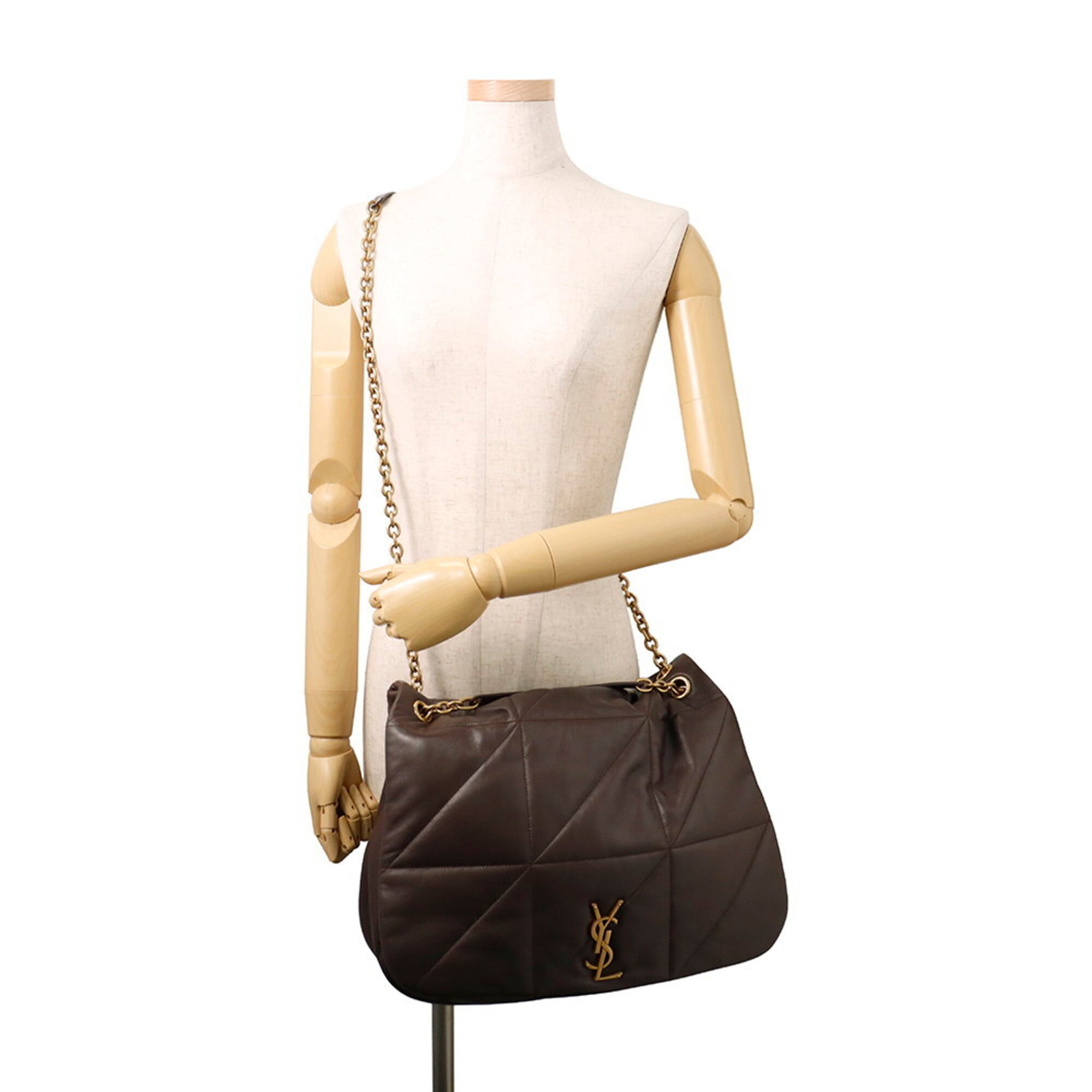 Yves Saint Laurent Brown Leather Handbag Shoulder Bag (Pre-Owned)