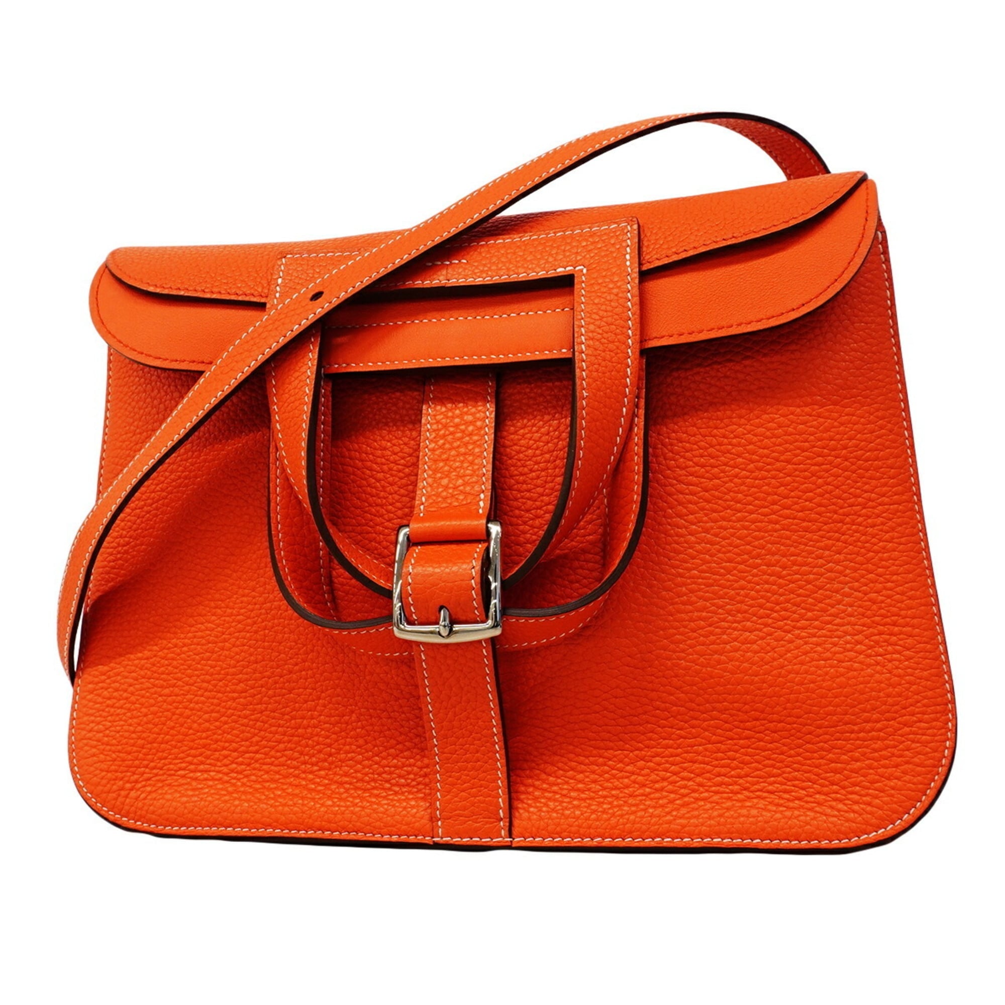 Hermes Capucine Taurillon Clemence Leather Handbag (Pre-Owned)