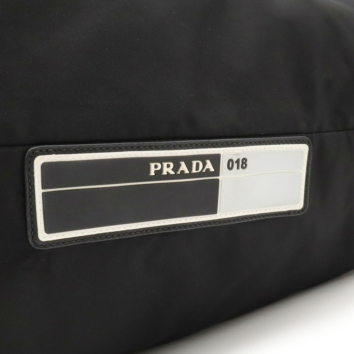 Prada Black Nero Nylon Leather Shoulder Bag (Pre-Owned)