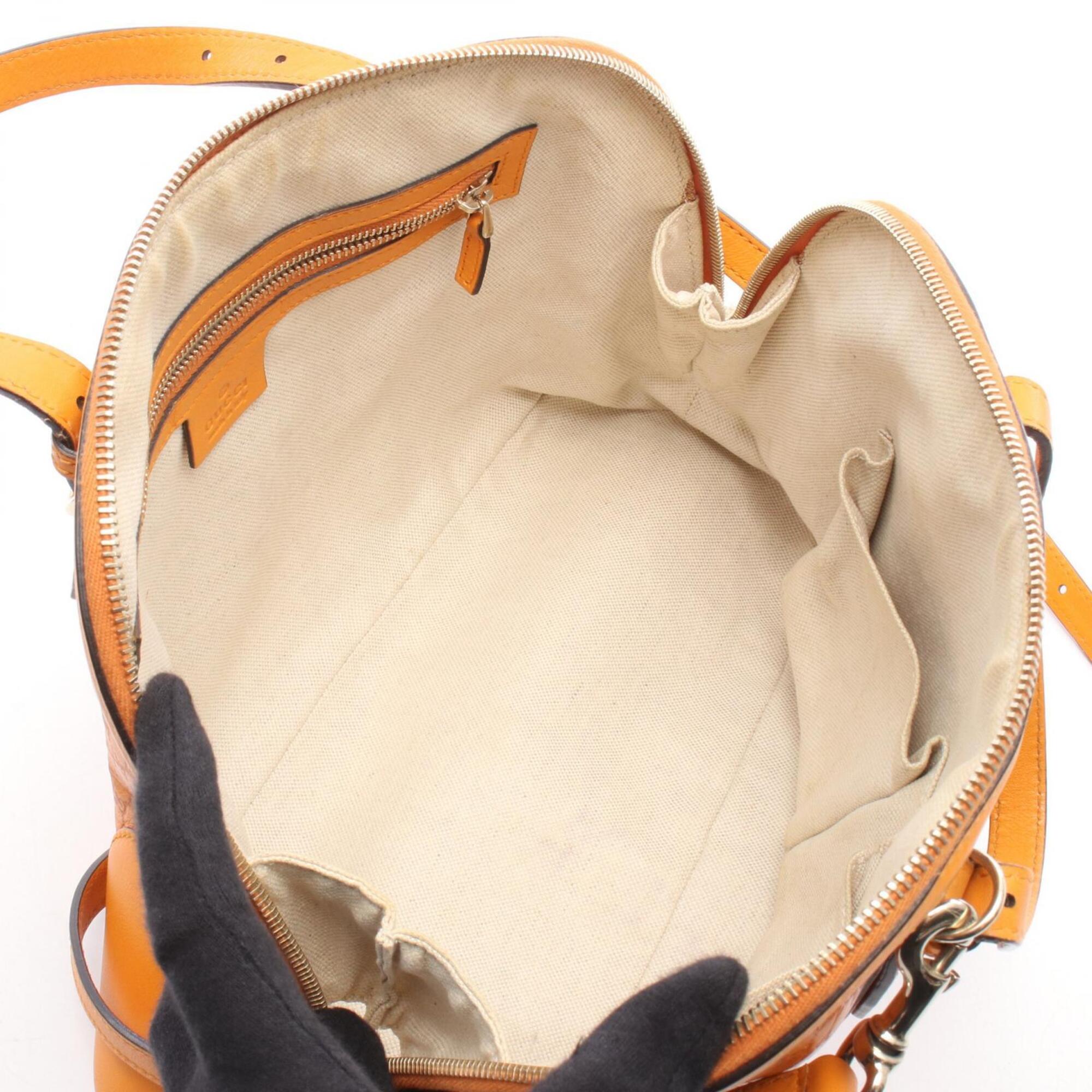 Gucci Orange Leather Handbag (Pre-Owned)