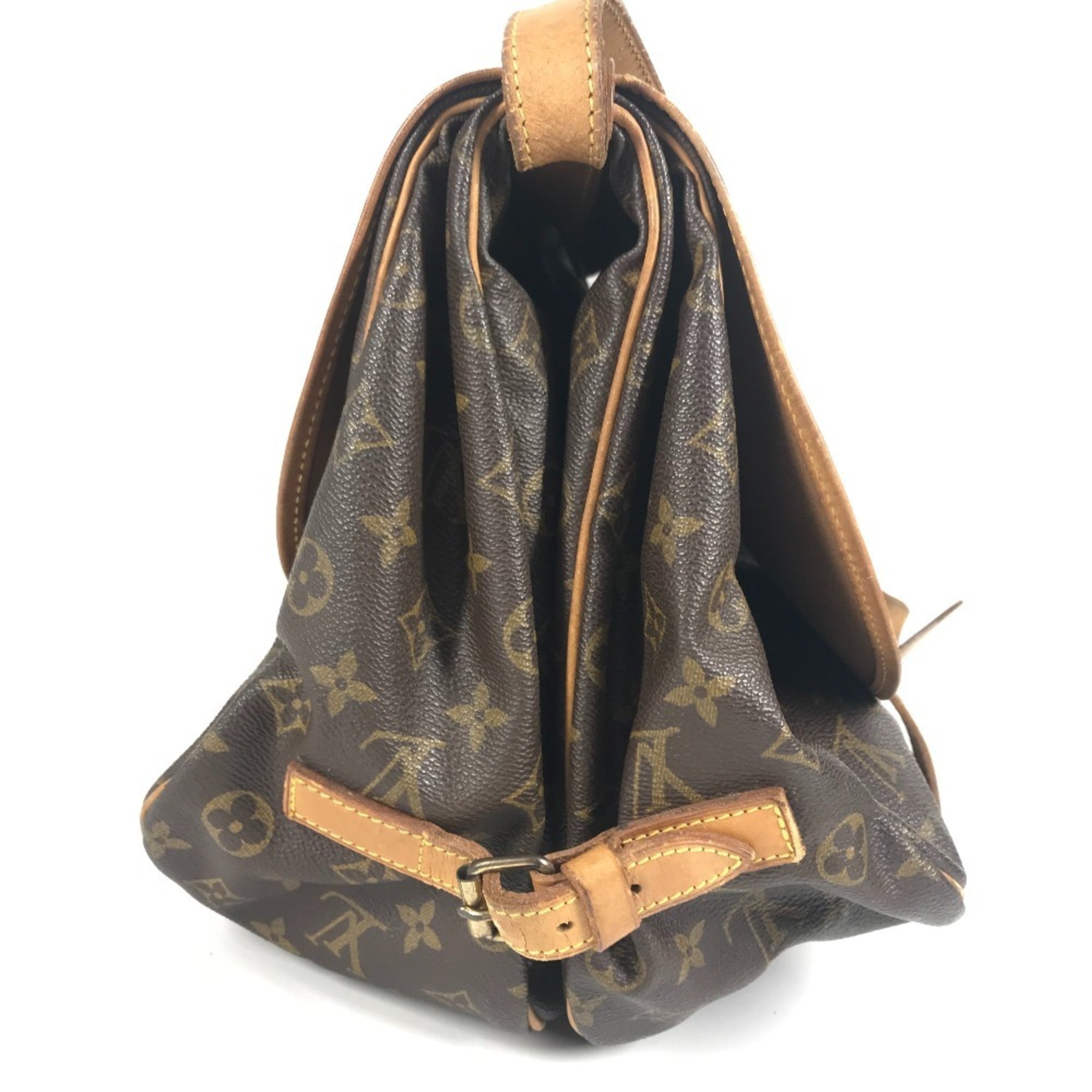 Louis Vuitton Brown Monogram Canvas Shoulder Bag (Pre-Owned)