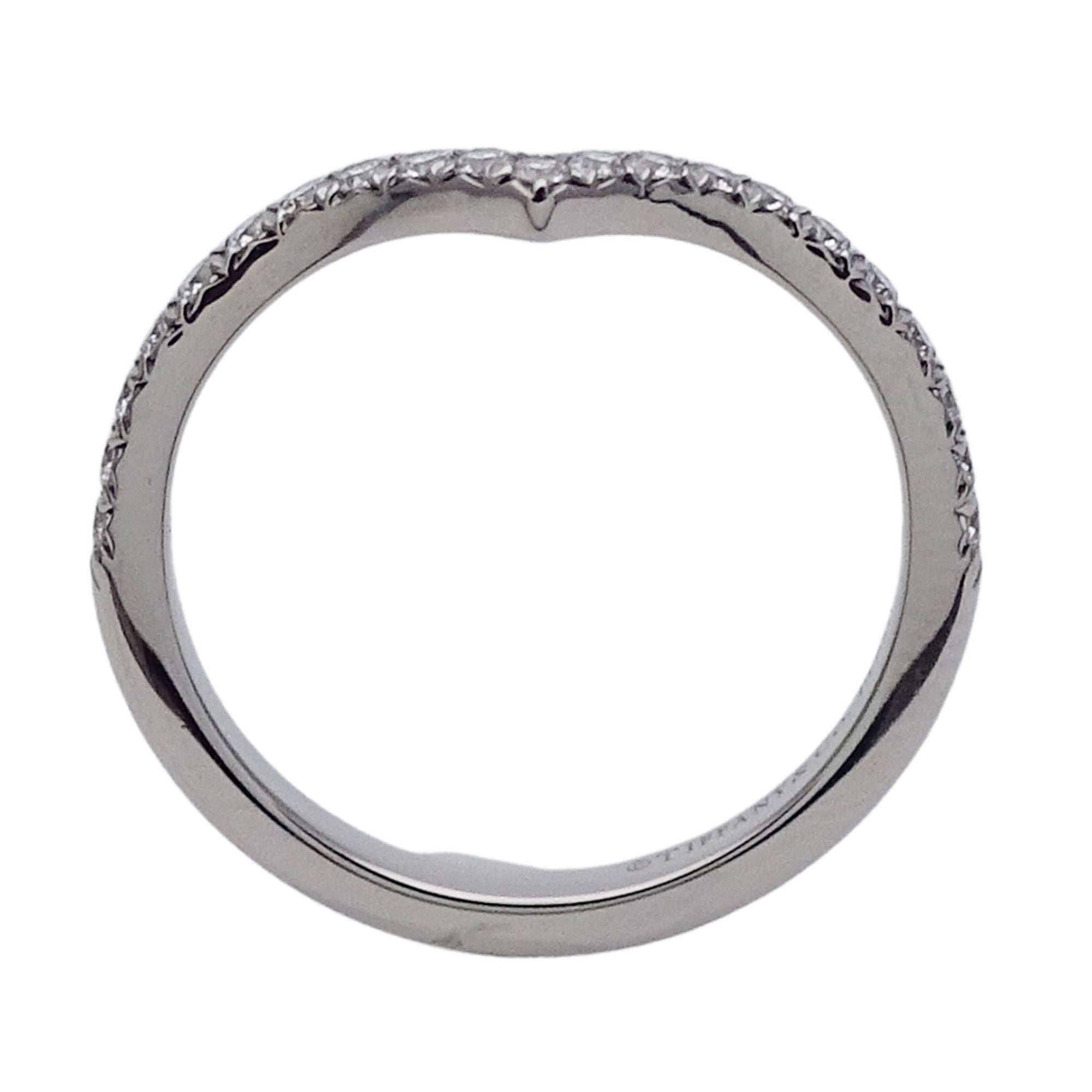 Tiffany Silver Platinum 950 Band Ring (Pre-Owned)