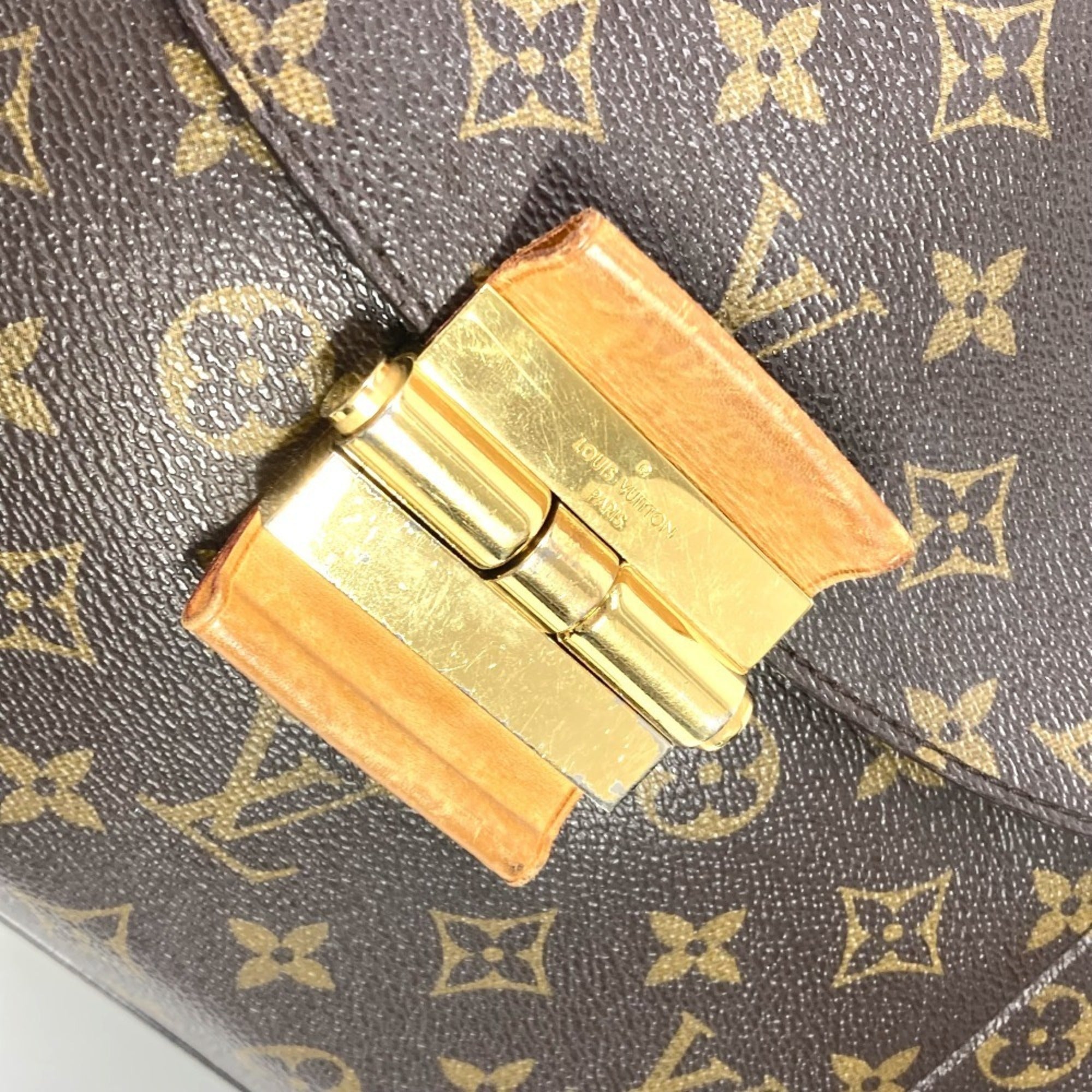 Louis Vuitton Brown Purple Monogram Canvas Shoulder Bag Tote Bag (Pre-Owned)