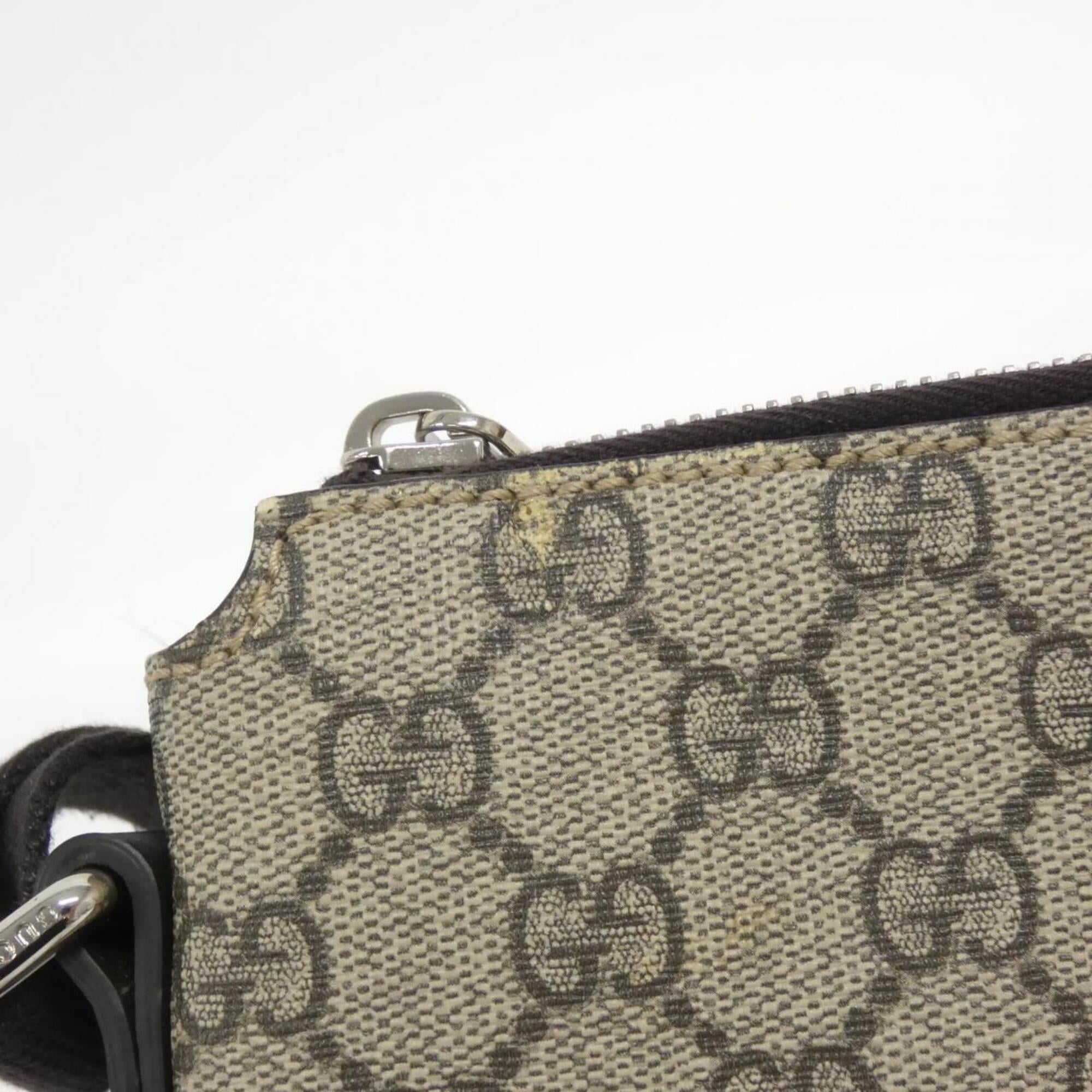 Gucci Beige Brown Gg Supreme Canvas Shoulder Bag (Pre-Owned)
