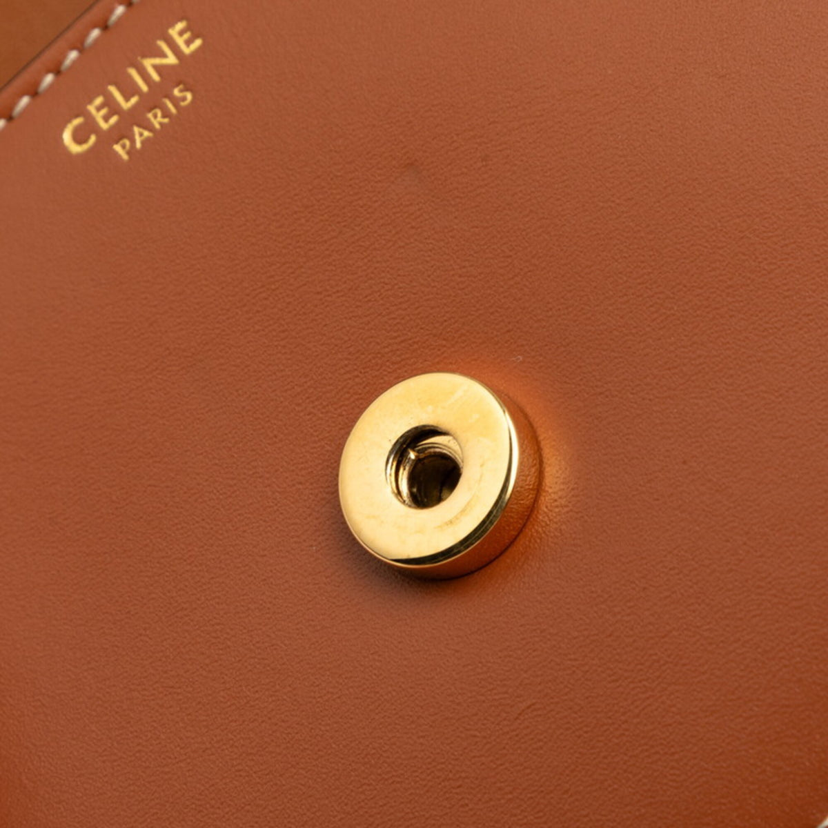 Celine Brown Leather Pochette Shoulder Bag (Pre-Owned)
