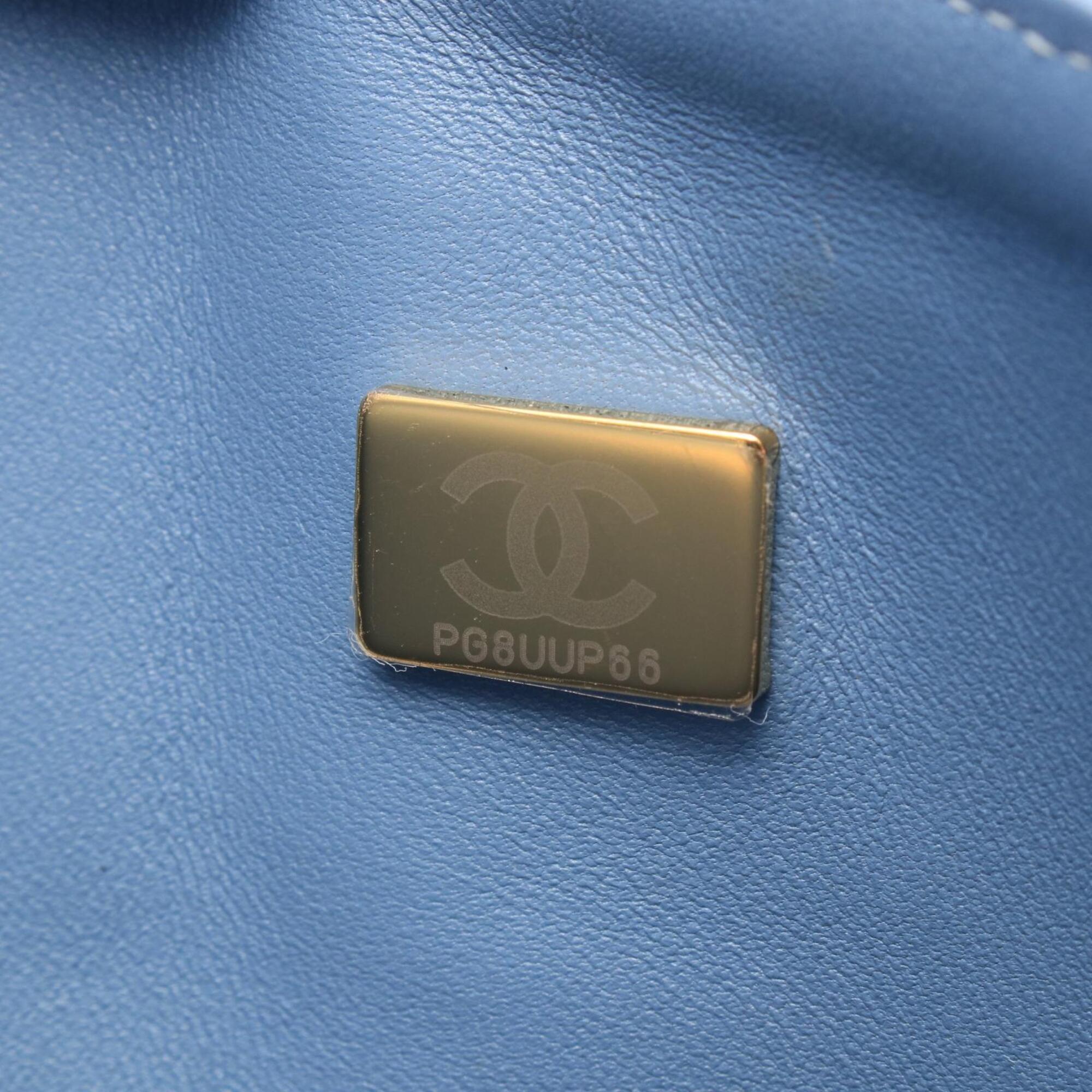 Chanel Blue Denim Handbag Shoulder Bag (Pre-Owned)