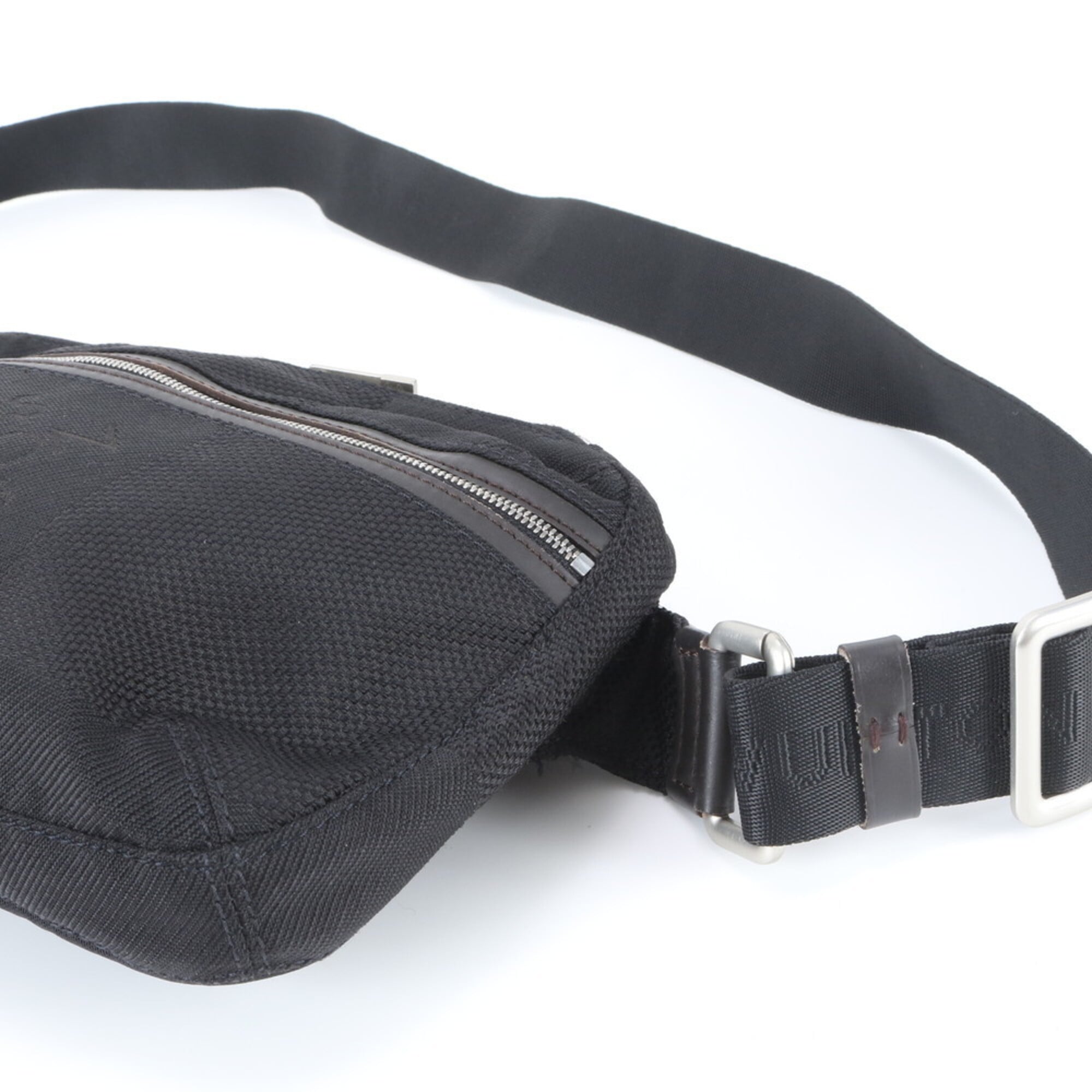 Louis Vuitton Damier Canvas Noir Leather Canvas Sling Bag (Pre-Owned)