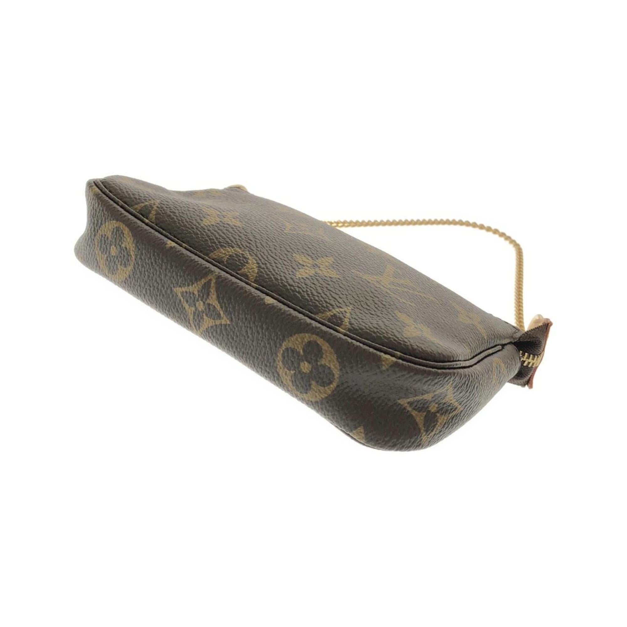 Louis Vuitton Monogram Mini Marron Coated Canvas Pochette Pouch (Pre-Owned)