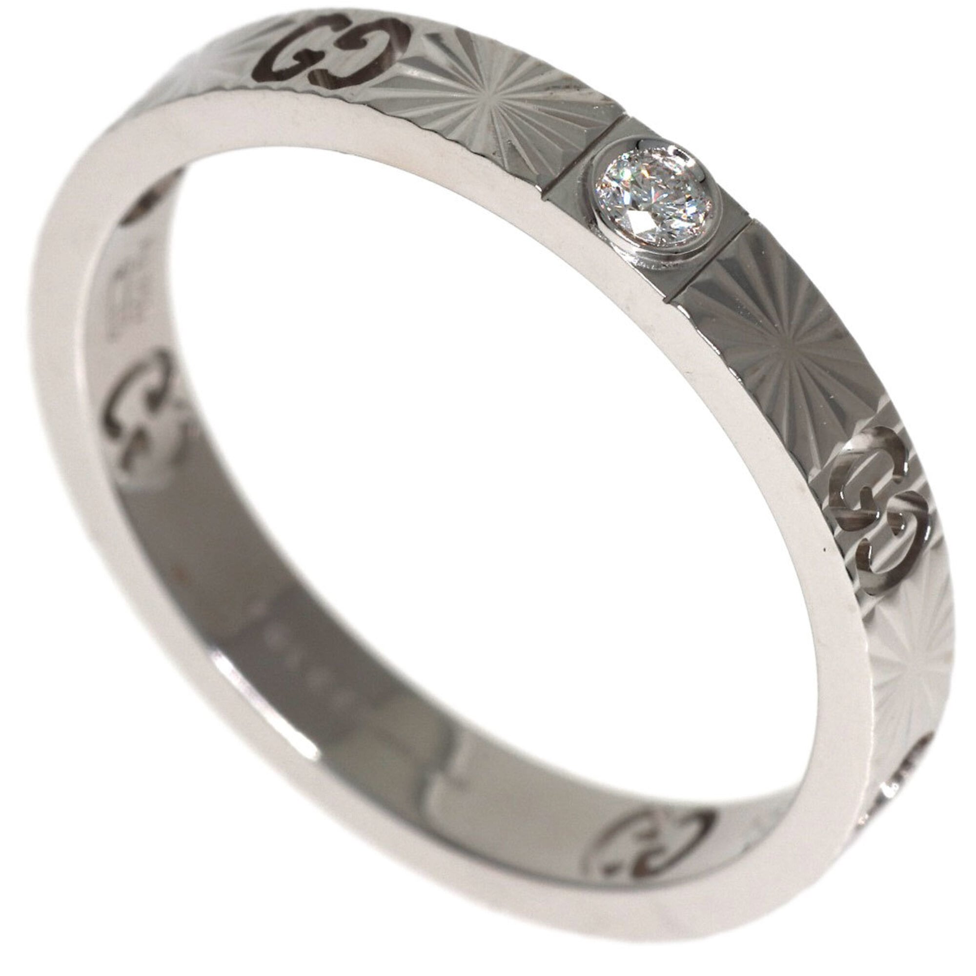 Gucci Icon White Gold (18K) Band Ring (Pre-Owned)