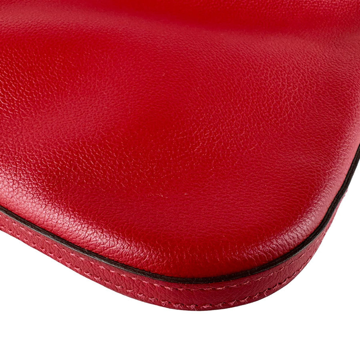 Hermes Red Color Leather Backpack Shoulder Bag (Pre-Owned)