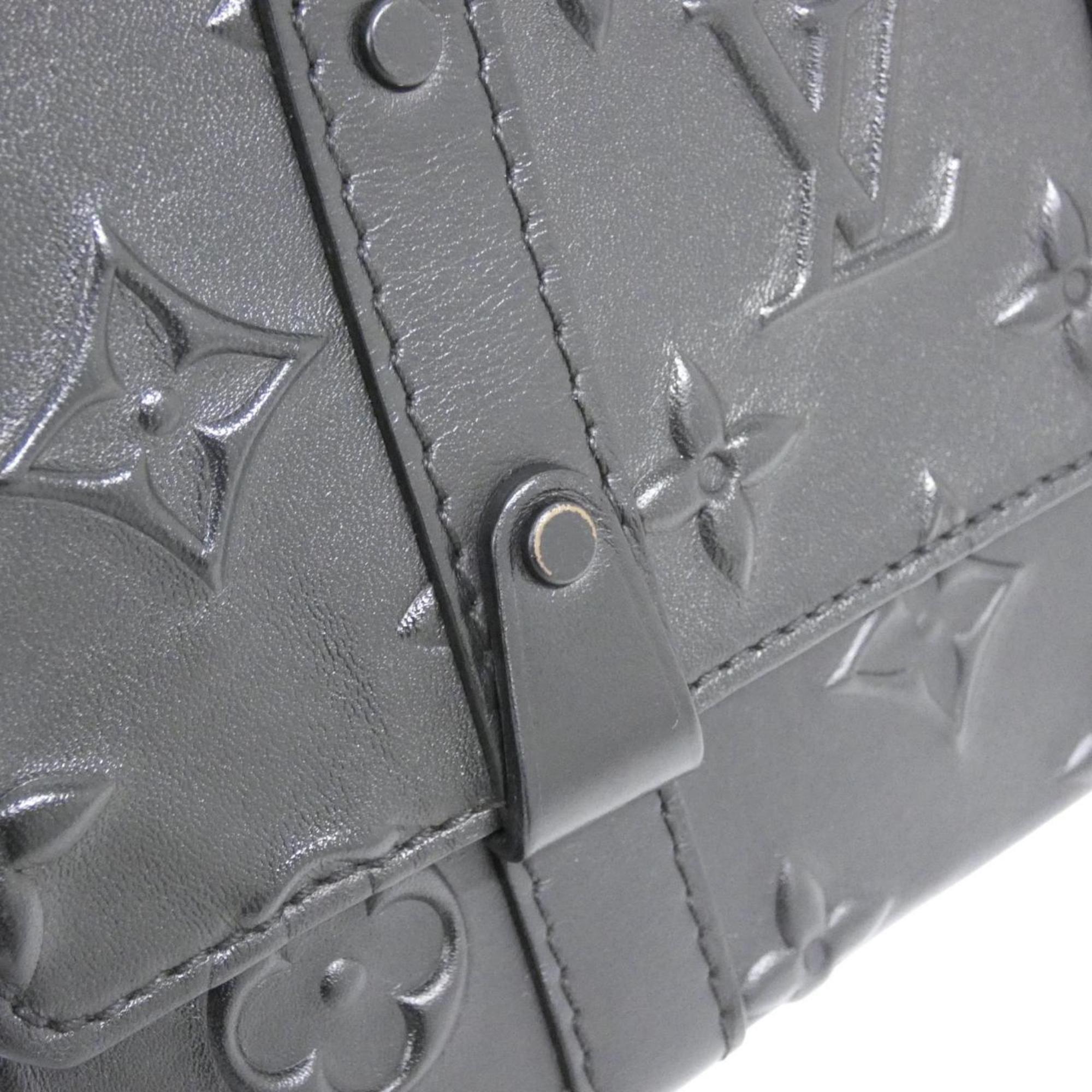 Louis Vuitton Monogram Black Leather Shoulder Bag (Pre-Owned)