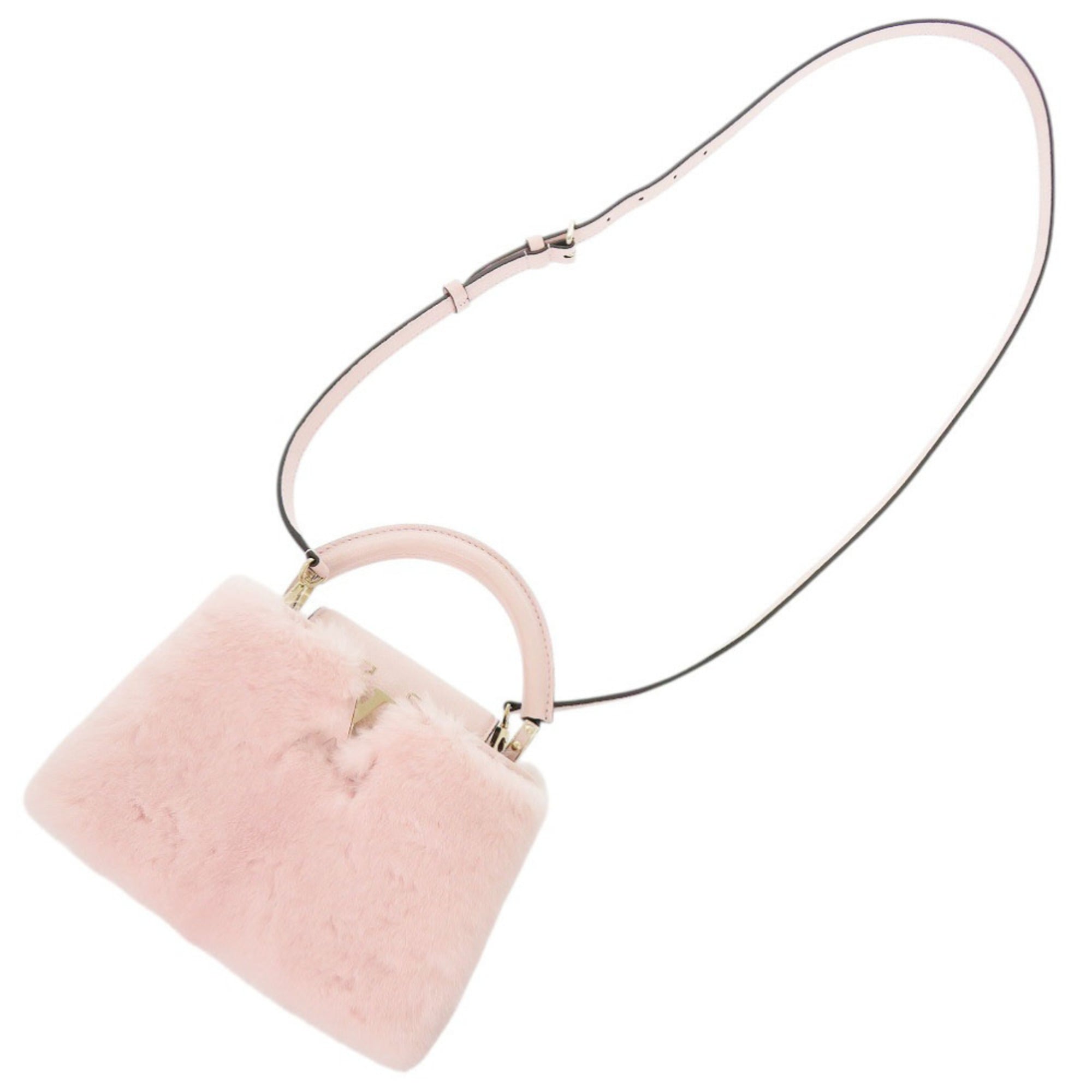 Louis Vuitton Pink Fur Handbag (Pre-Owned)