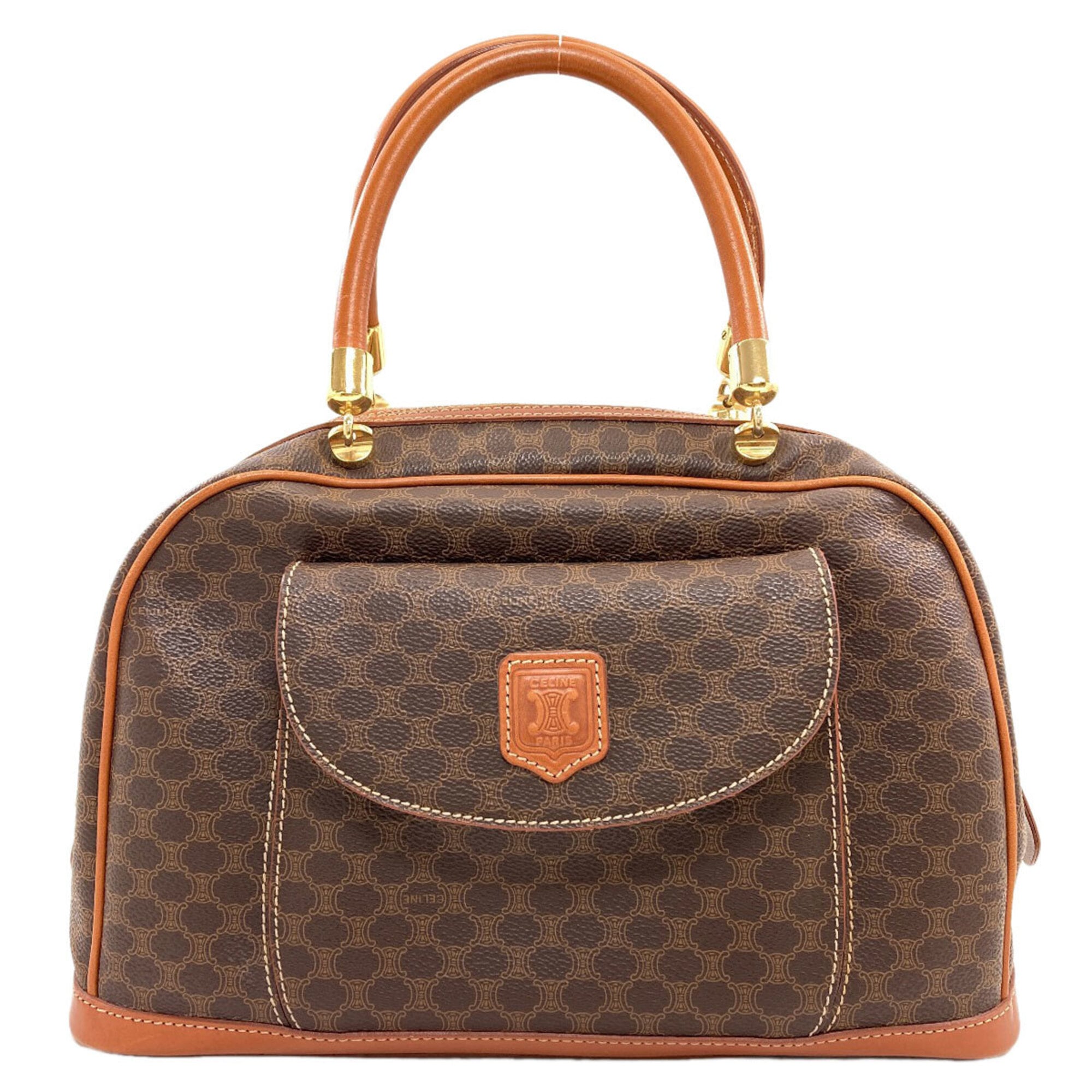 Celine Brown Pvc Leather Handbag (Pre-Owned)