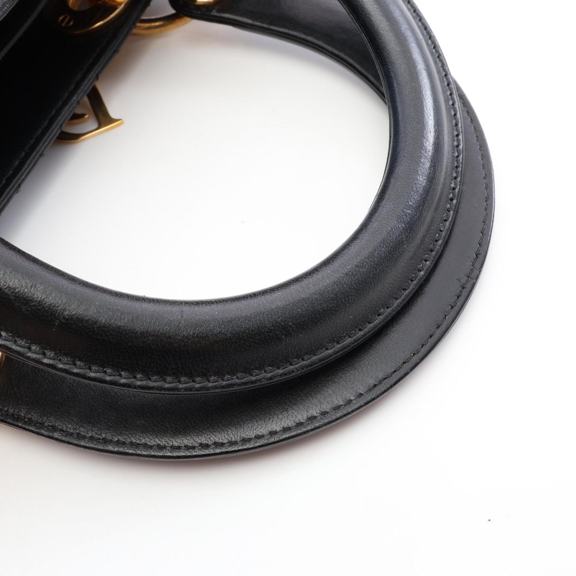 Christian Dior Black Leather Handbag (Pre-Owned)