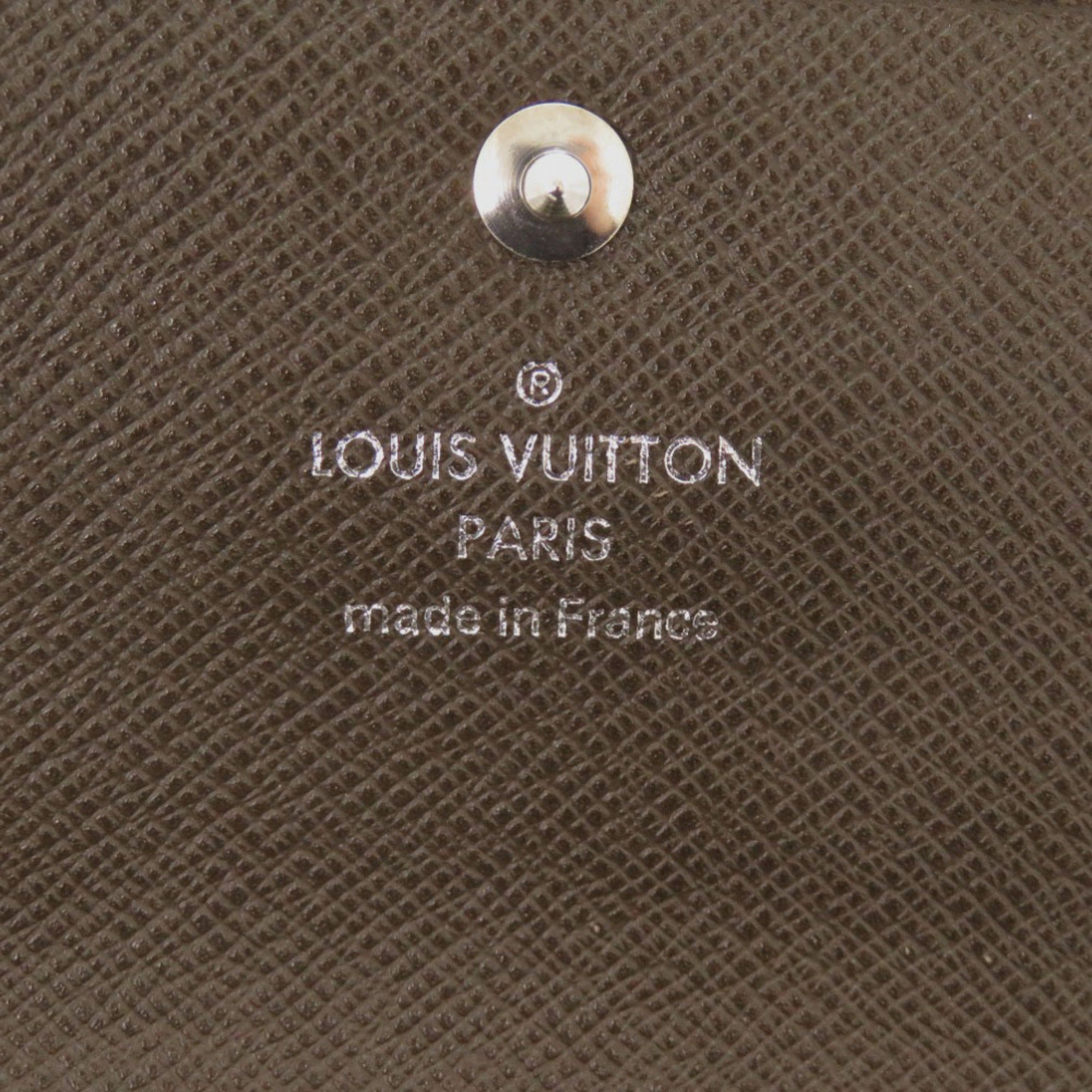 Louis Vuitton Brown Grizzly Taiga Leather Coin Purse/Coin Case (Pre-Owned)