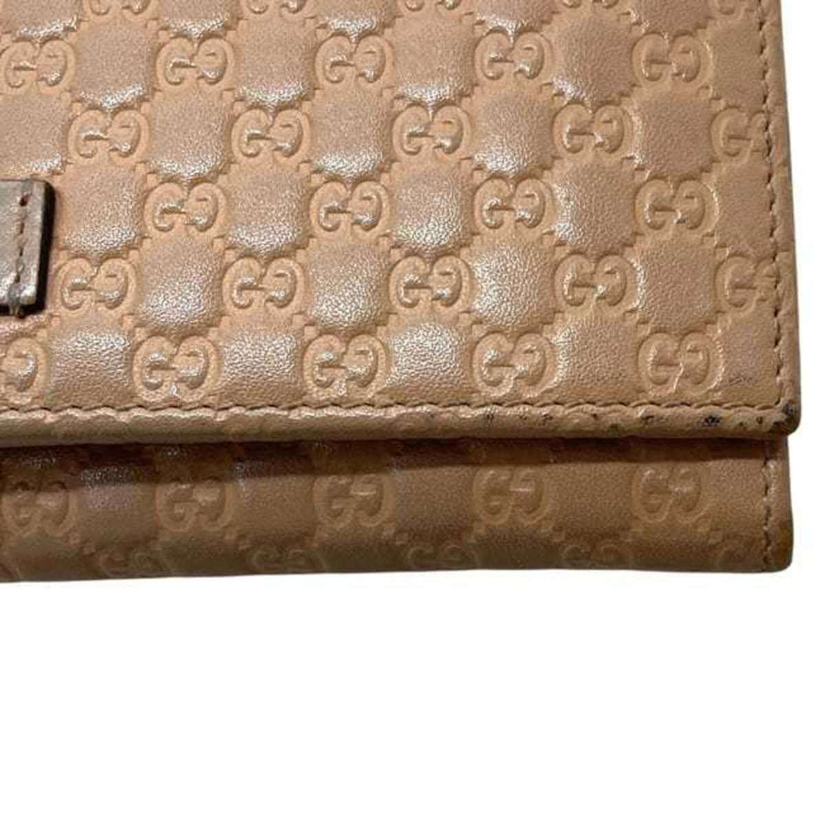 Gucci Microguccissima Beige Micro Gg Leather Long Wallet (Bi-Fold) (Pre-Owned)