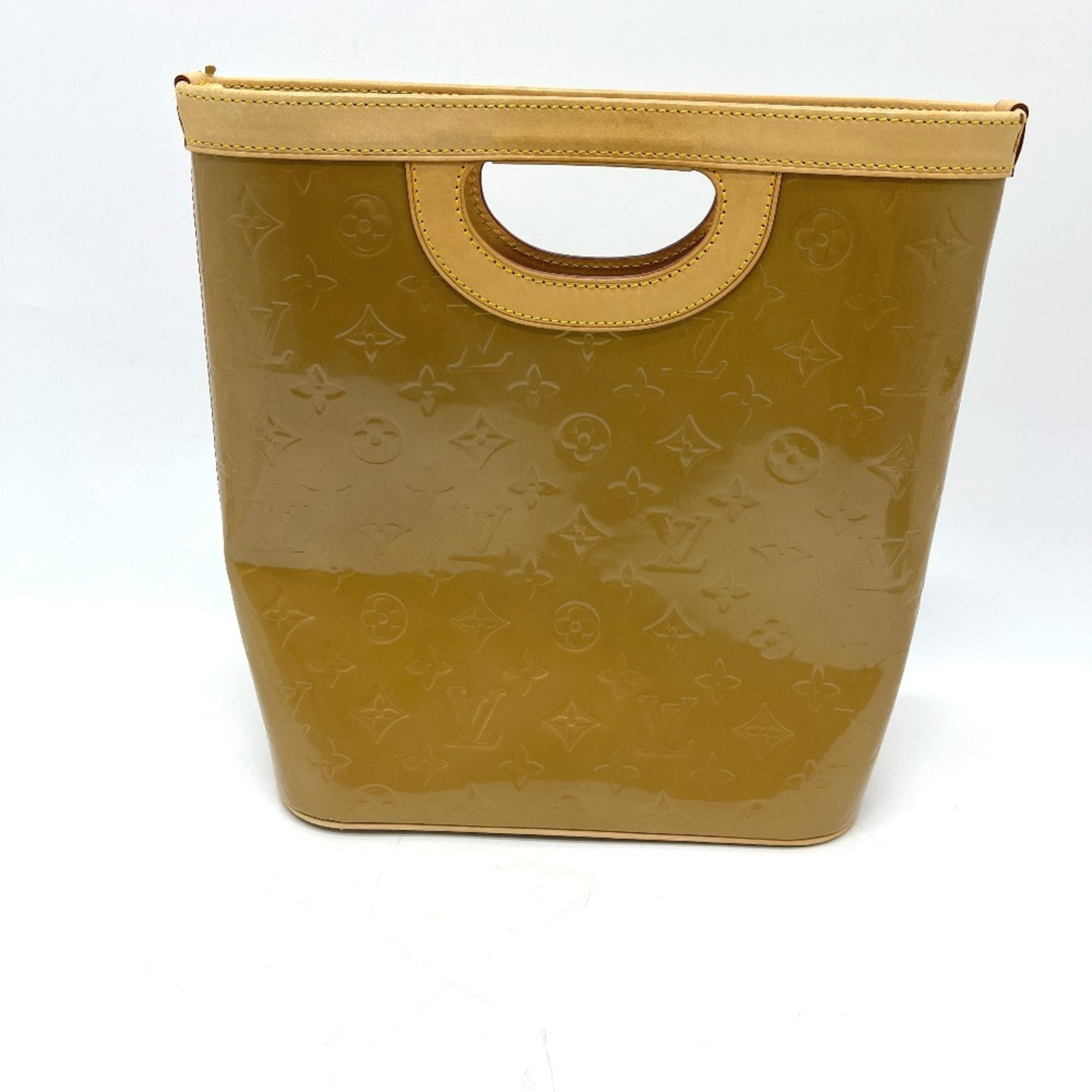 Louis Vuitton Beige Noisette Monogram Vernis Canvas Handbag Tote Bag (Pre-Owned)