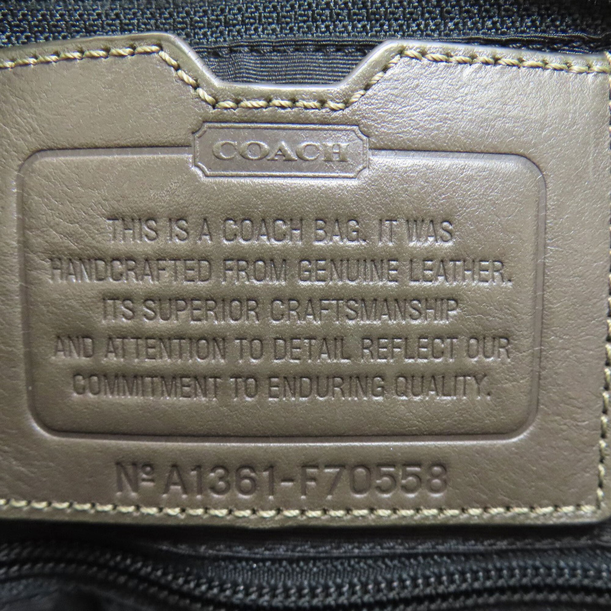 Coach Khaki Brown Leather Handbag (Pre-Owned)