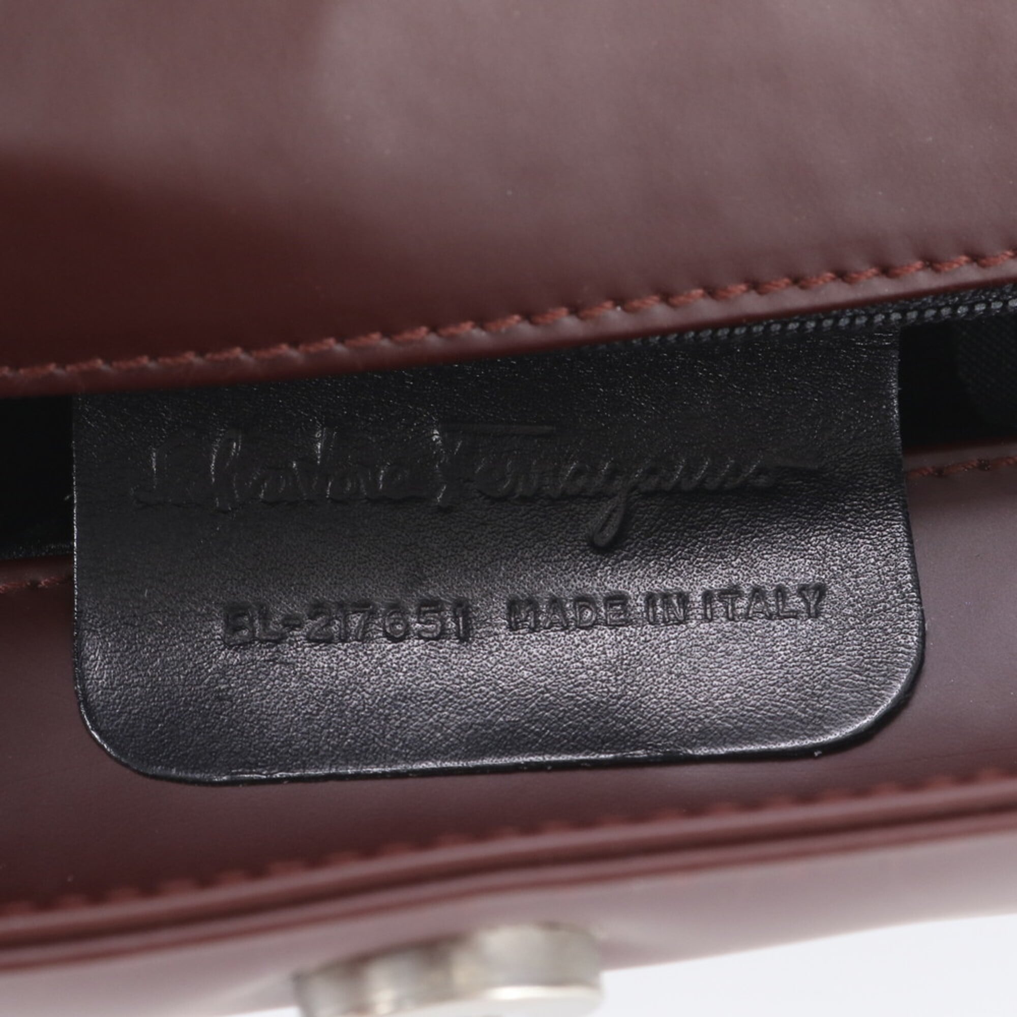Salvatore Ferragamo Brown Leather Handbag Shoulder Bag (Pre-Owned)