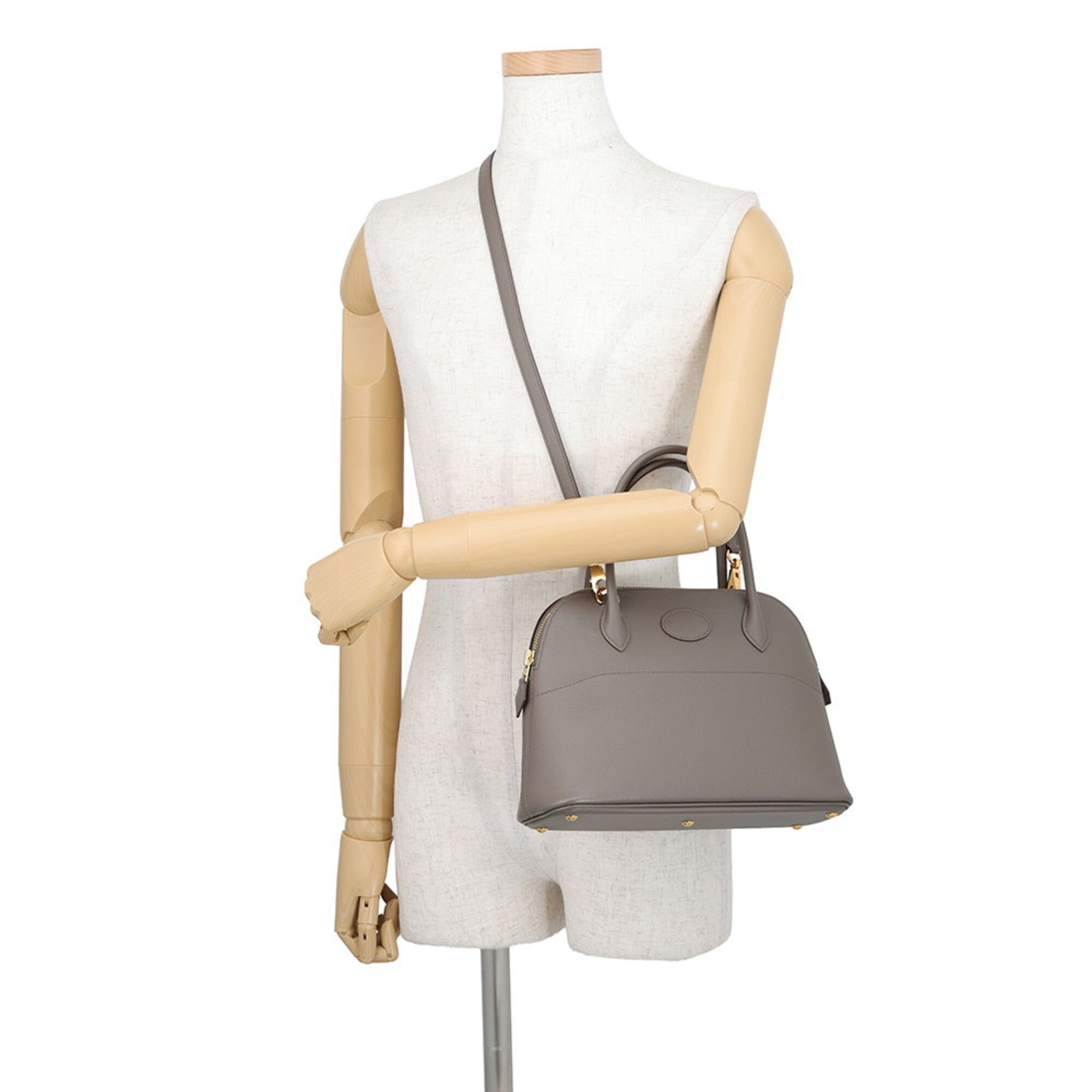Hermes Etain Epsom Leather Handbag Shoulder Bag (Pre-Owned)
