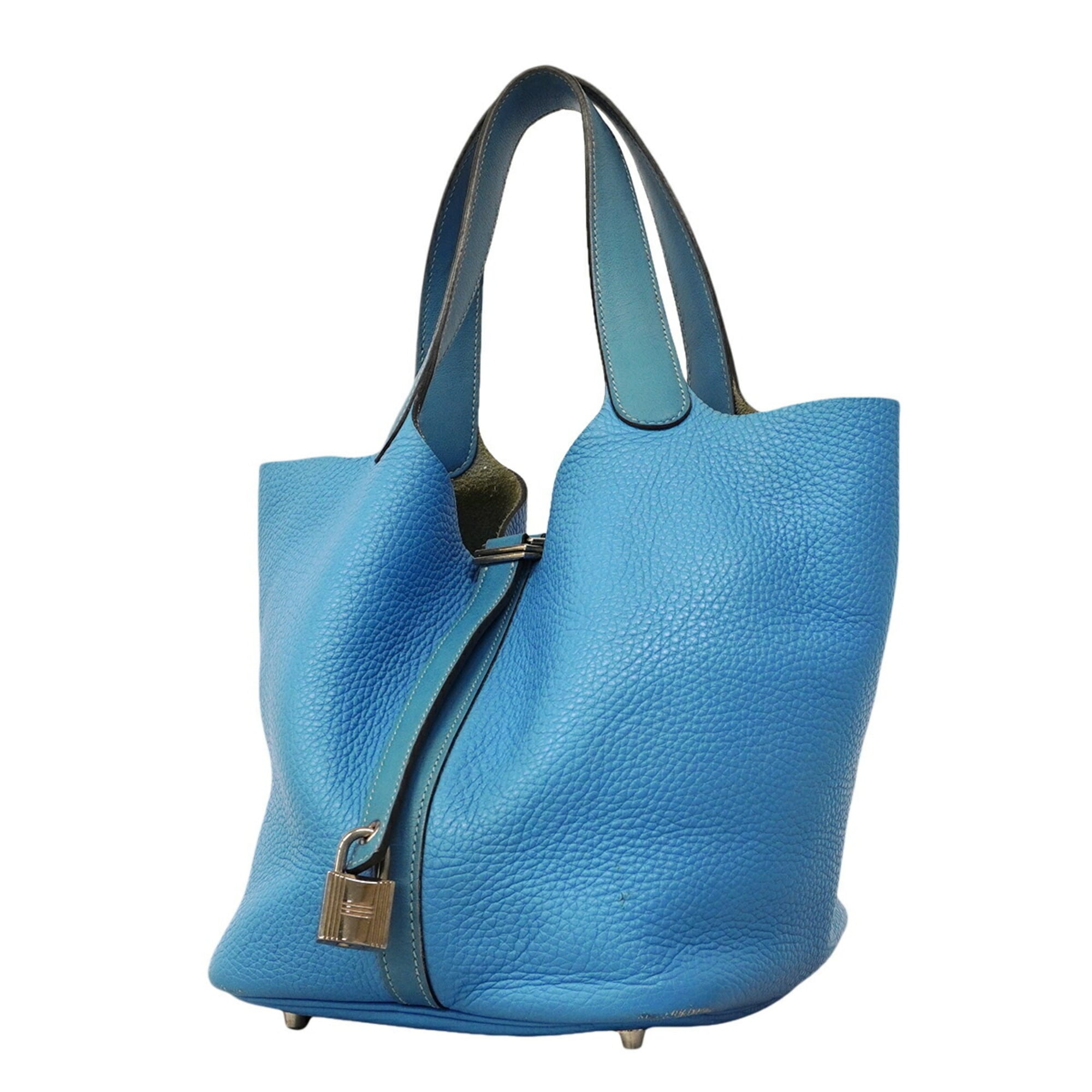 Hermes Azur Blue Paradise Taurillon Clemence Leather Swift Leather Swift Leather Handbag (Pre-Owned)