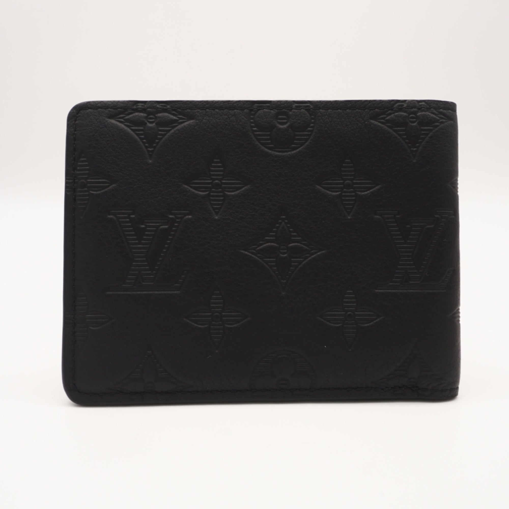 Louis Vuitton Monogram Shadow Black Leather Wallet (Bi-Fold) (Pre-Owned)