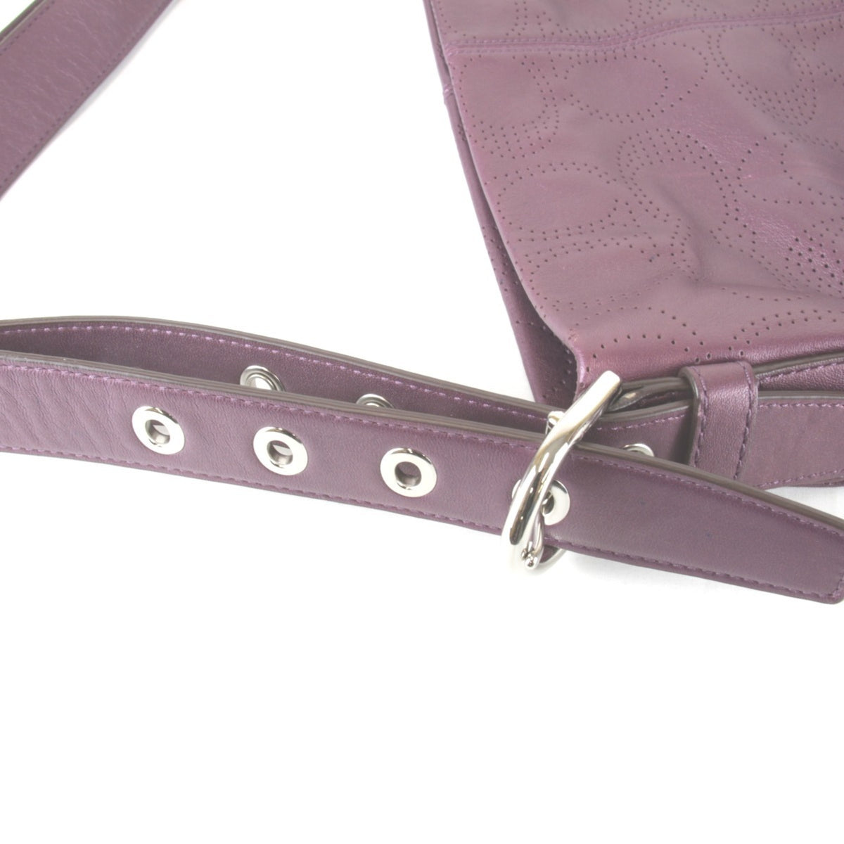 Coach Purple Leather Shoulder Bag (Pre-Owned)