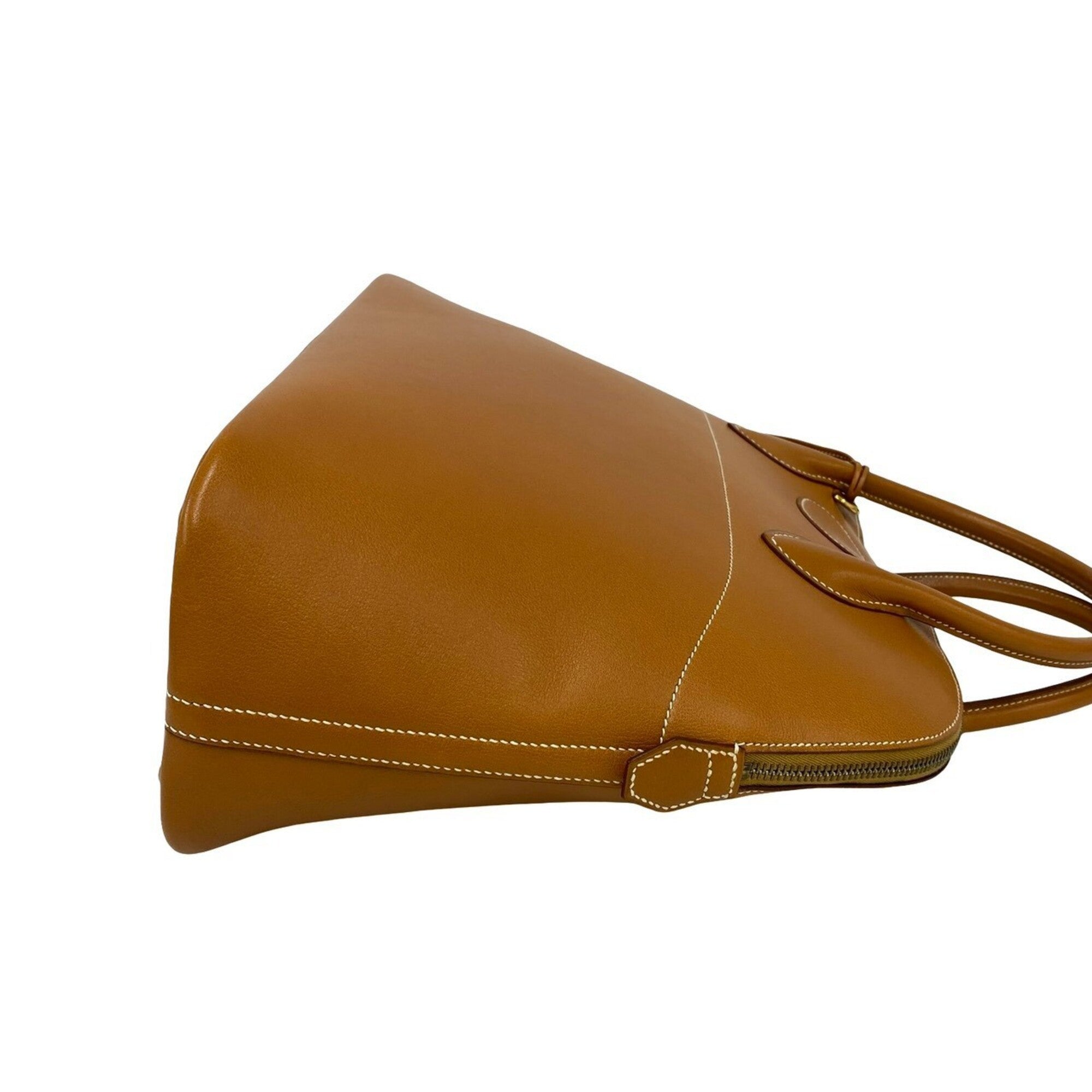 Hermes Brown Gulliver Leather Handbag Shoulder Bag Tote Bag (Pre-Owned)