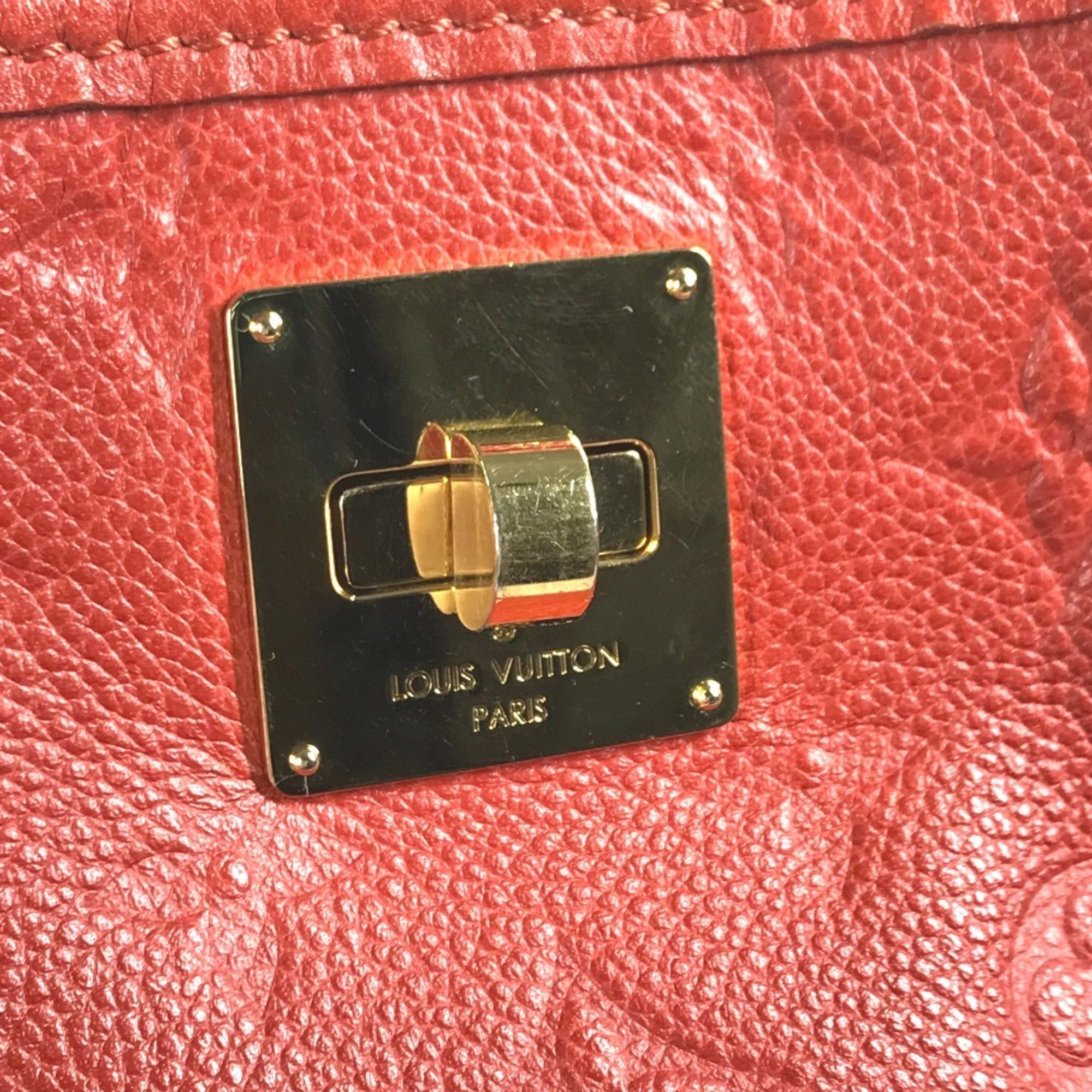 Louis Vuitton Monogram Empreinte Red Color Monogram Empreinte Shoulder Bag Tote Bag (Pre-Owned)