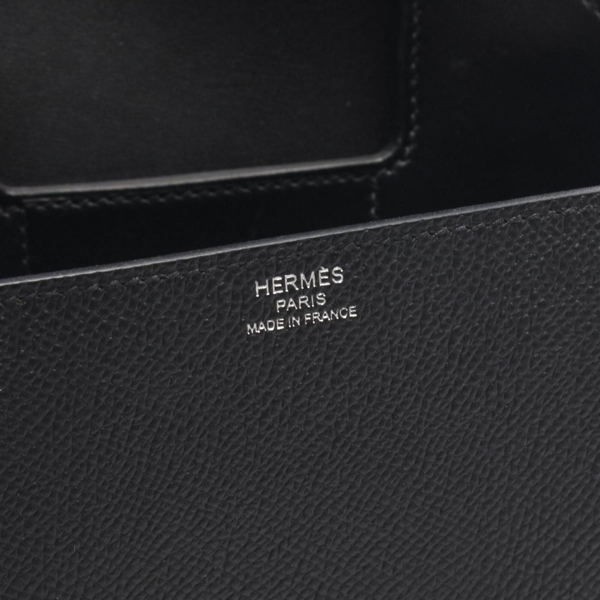 Hermes Black Epsom Leather Handbag Shoulder Bag (Pre-Owned)