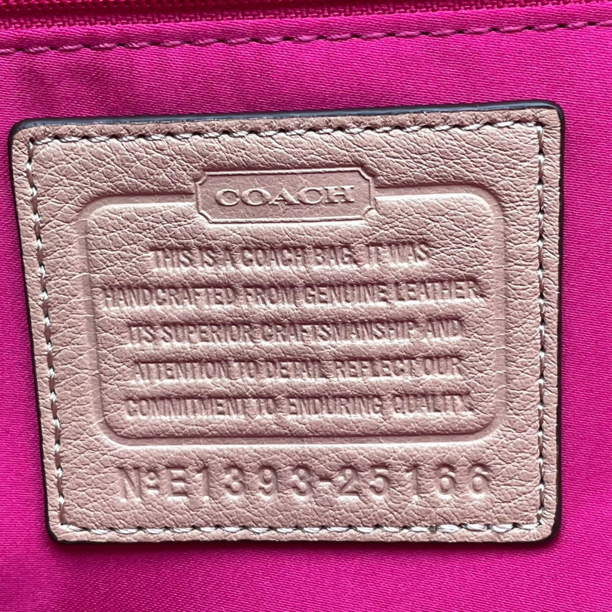 Coach Beige Leather Handbag Tote Bag (Pre-Owned)