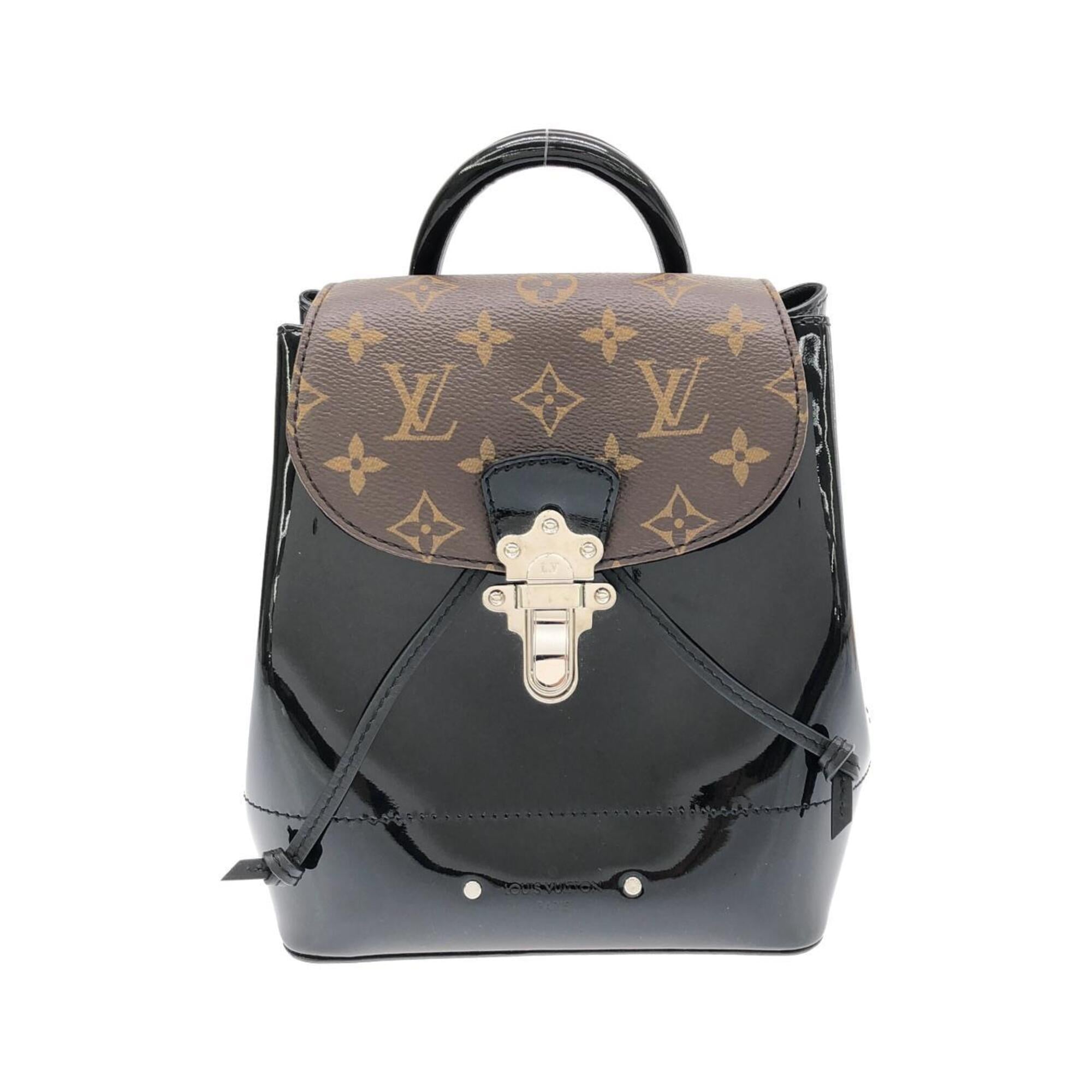 Louis Vuitton Black Coated Canvas Backpack (Pre-Owned)