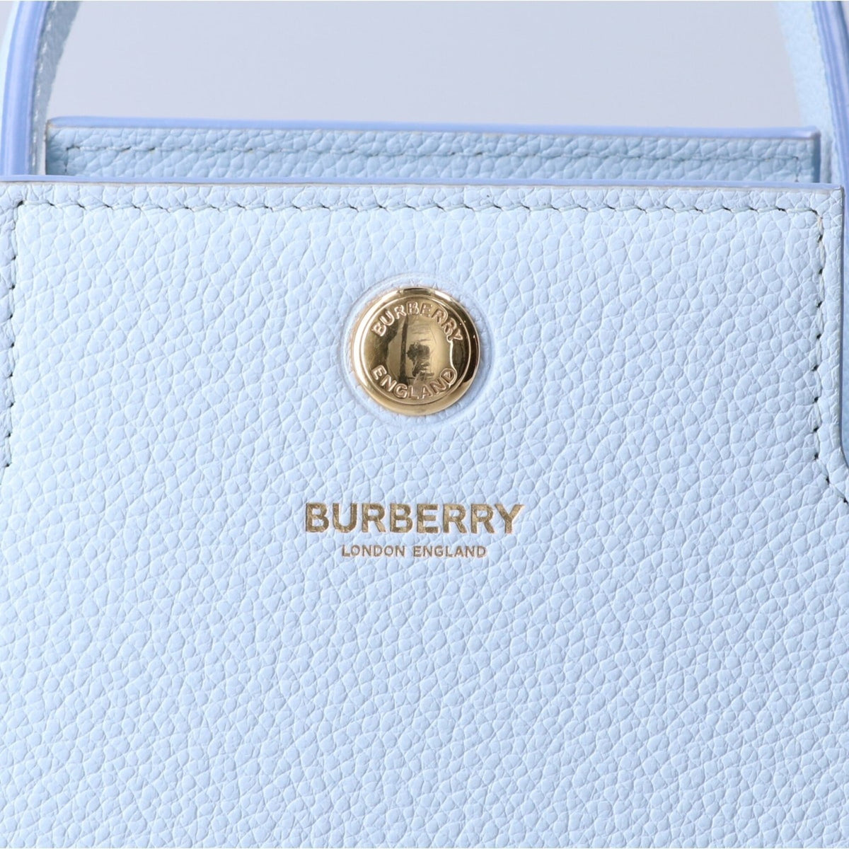 Burberry Sky Blue Leather Shoulder Bag (Pre-Owned)