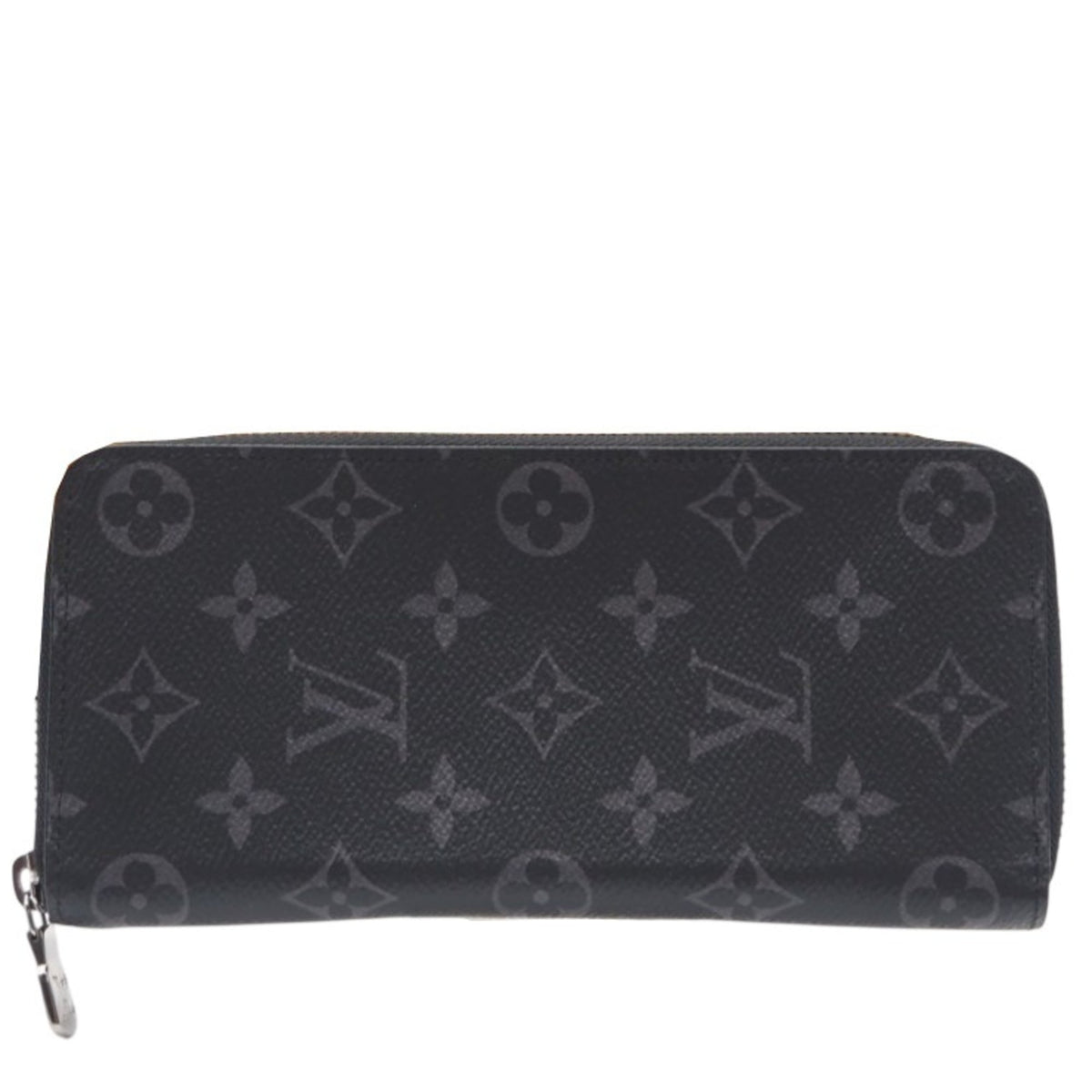 Louis Vuitton Black Gray Coated Canvas Long Wallet (Bi-Fold) (Pre-Owned)