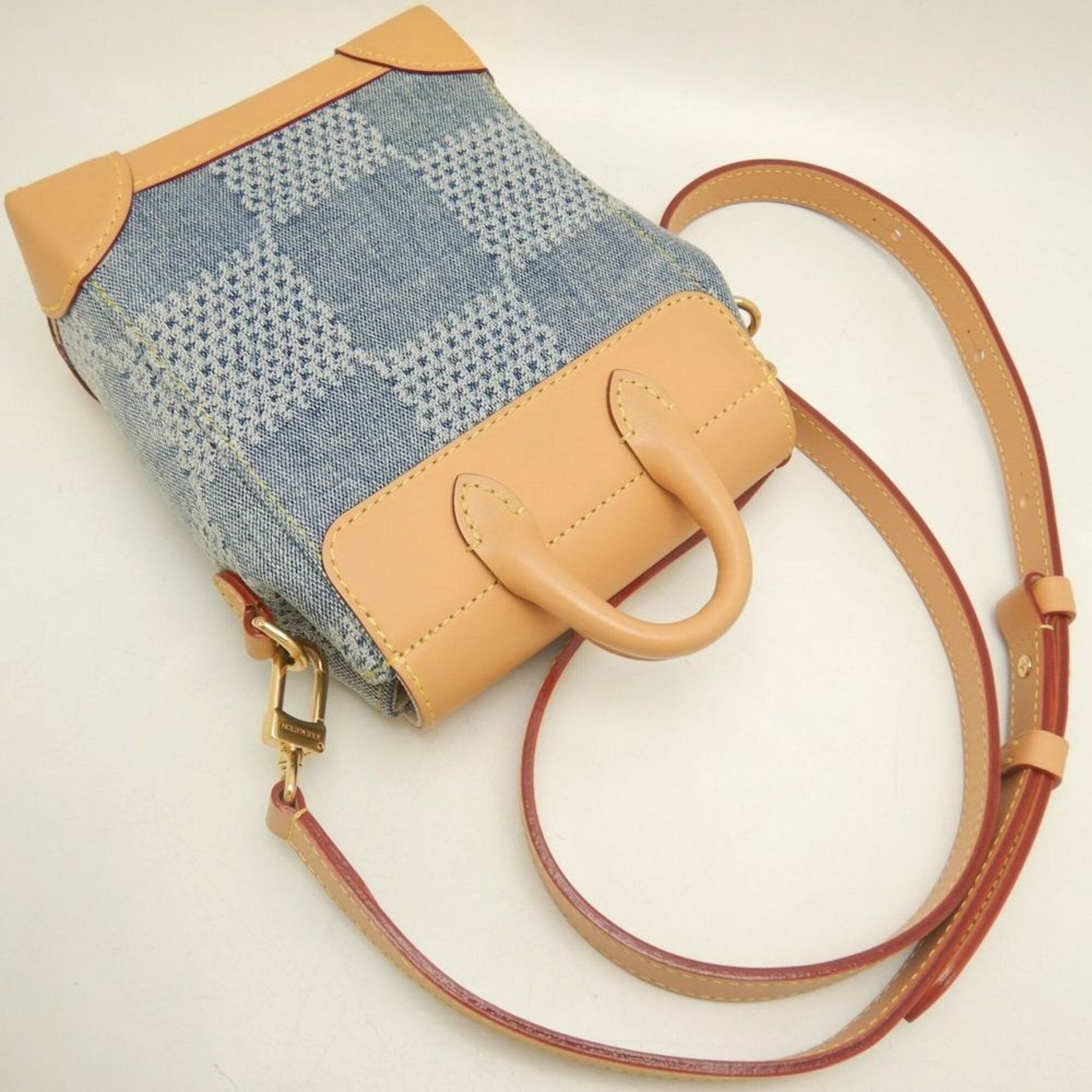 Louis Vuitton Blue Cotton Canvas Cuir Ombre Leather Shoulder Bag (Pre-Owned)