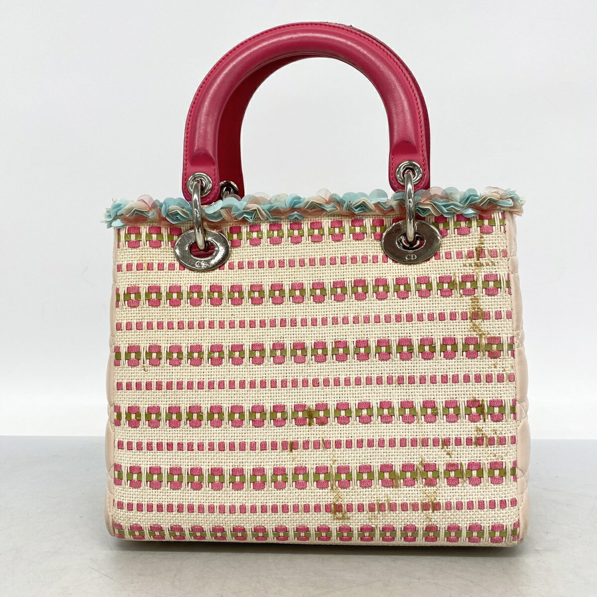 Christian Dior Multi-Color Canvas Leather Handbag (Pre-Owned)