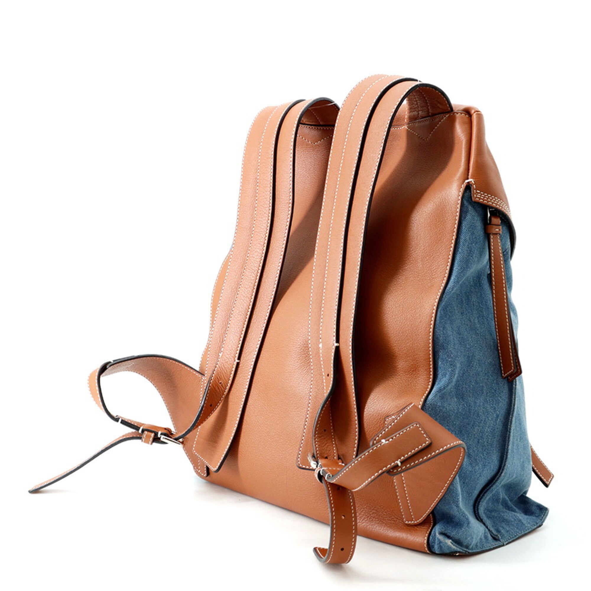 Loewe Blue Denim Leather Backpack (Pre-Owned)