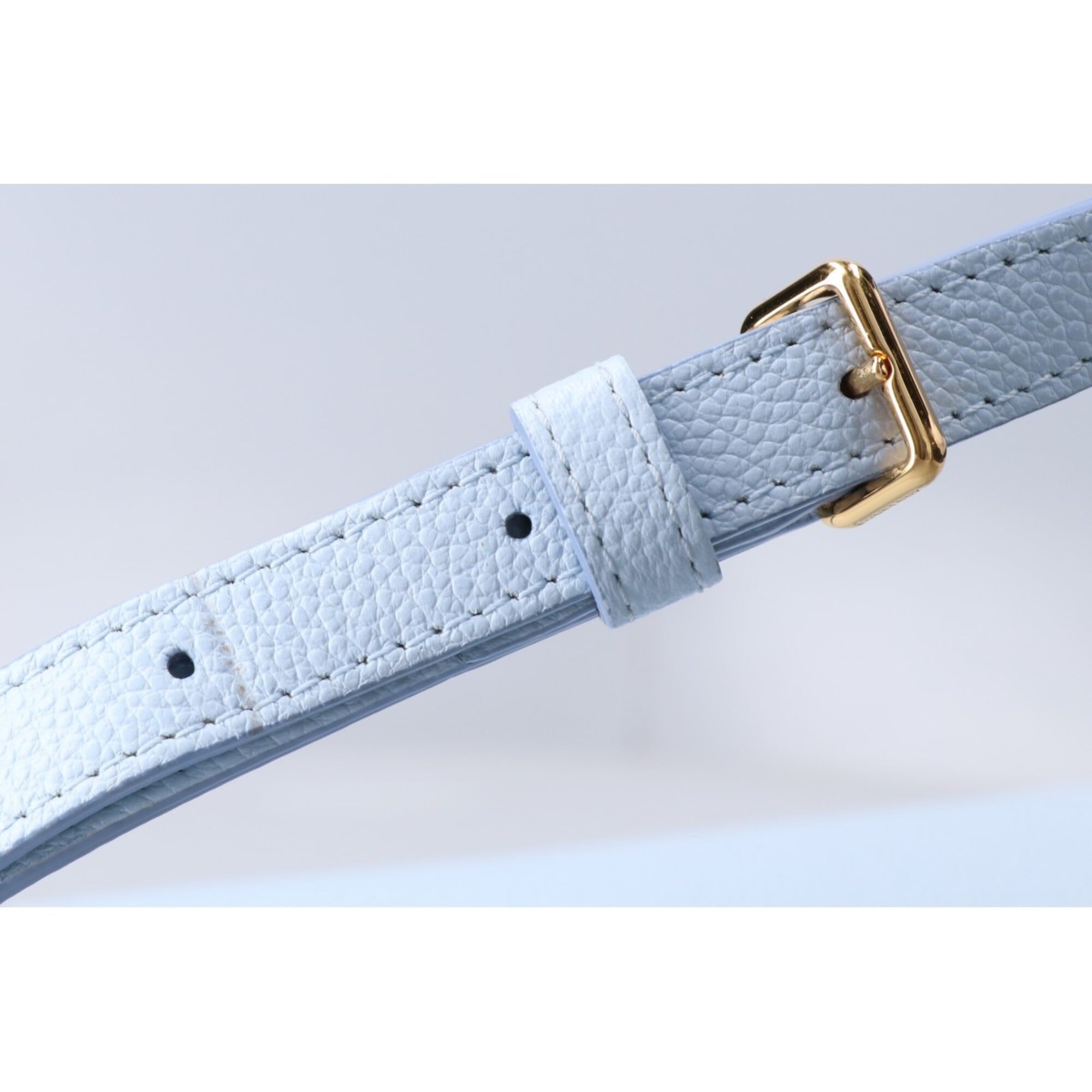 Burberry Sky Blue Leather Shoulder Bag (Pre-Owned)