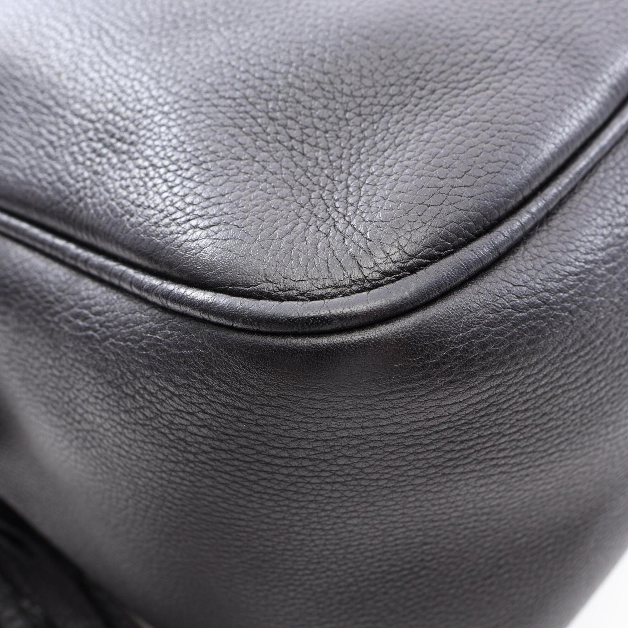 Gucci Soho Black Leather Handbag Shoulder Bag (Pre-Owned)