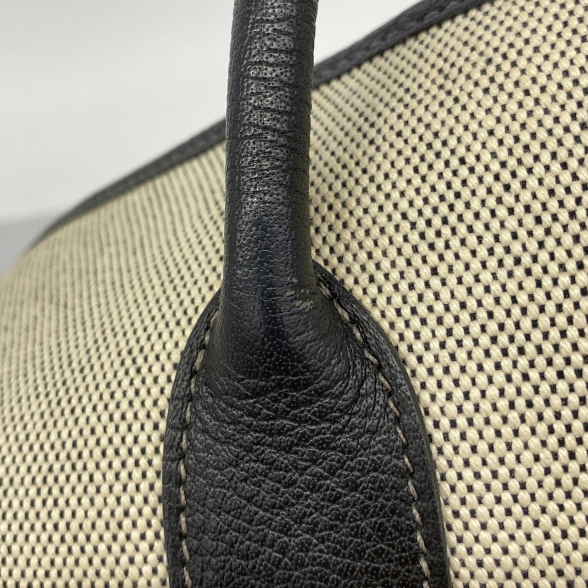 Hermes Beige Black Toile H Tote Bag (Pre-Owned)