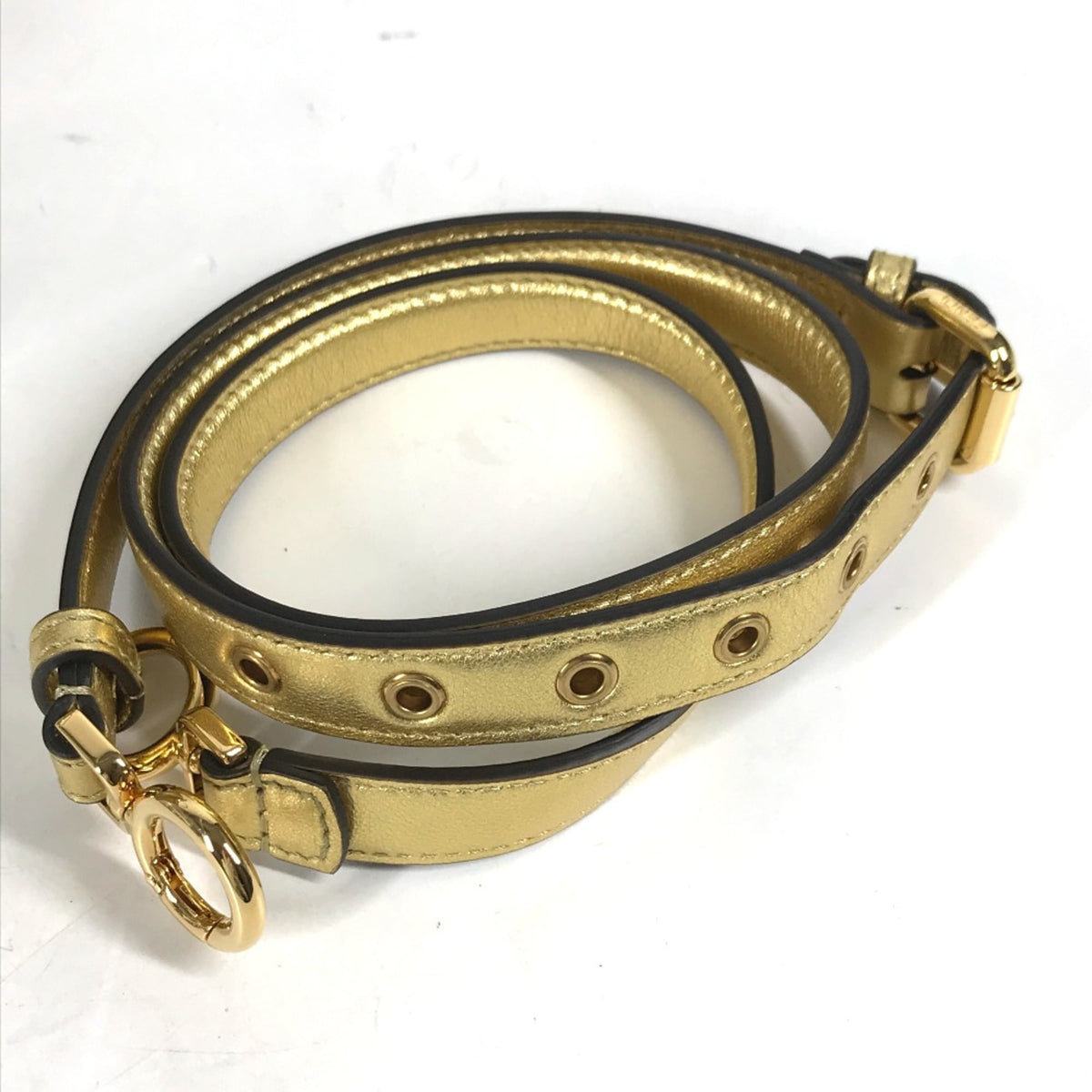 Fendi Gold Leather Handbag (Pre-Owned)