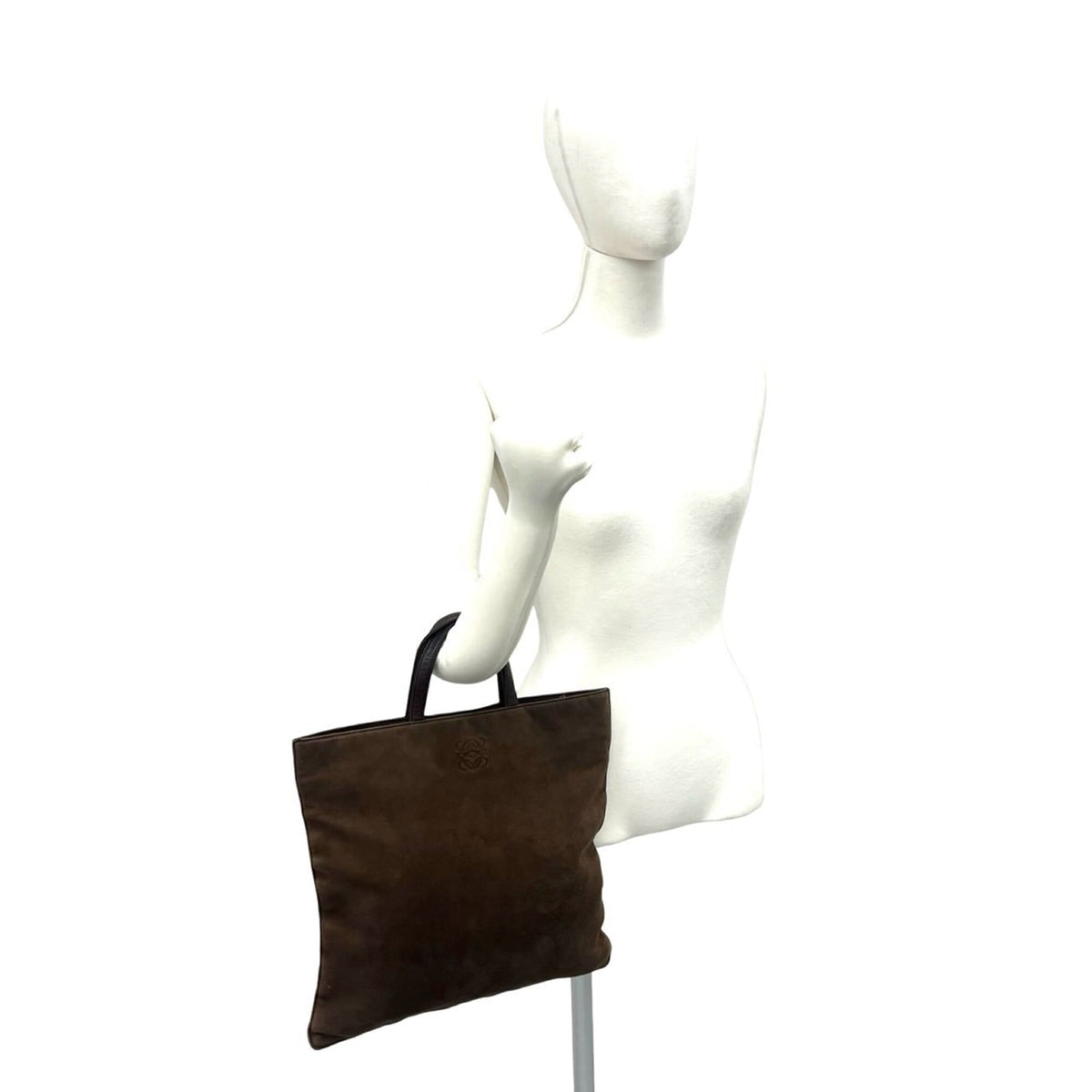 Loewe Brown Suede Handbag Tote Bag (Pre-Owned)