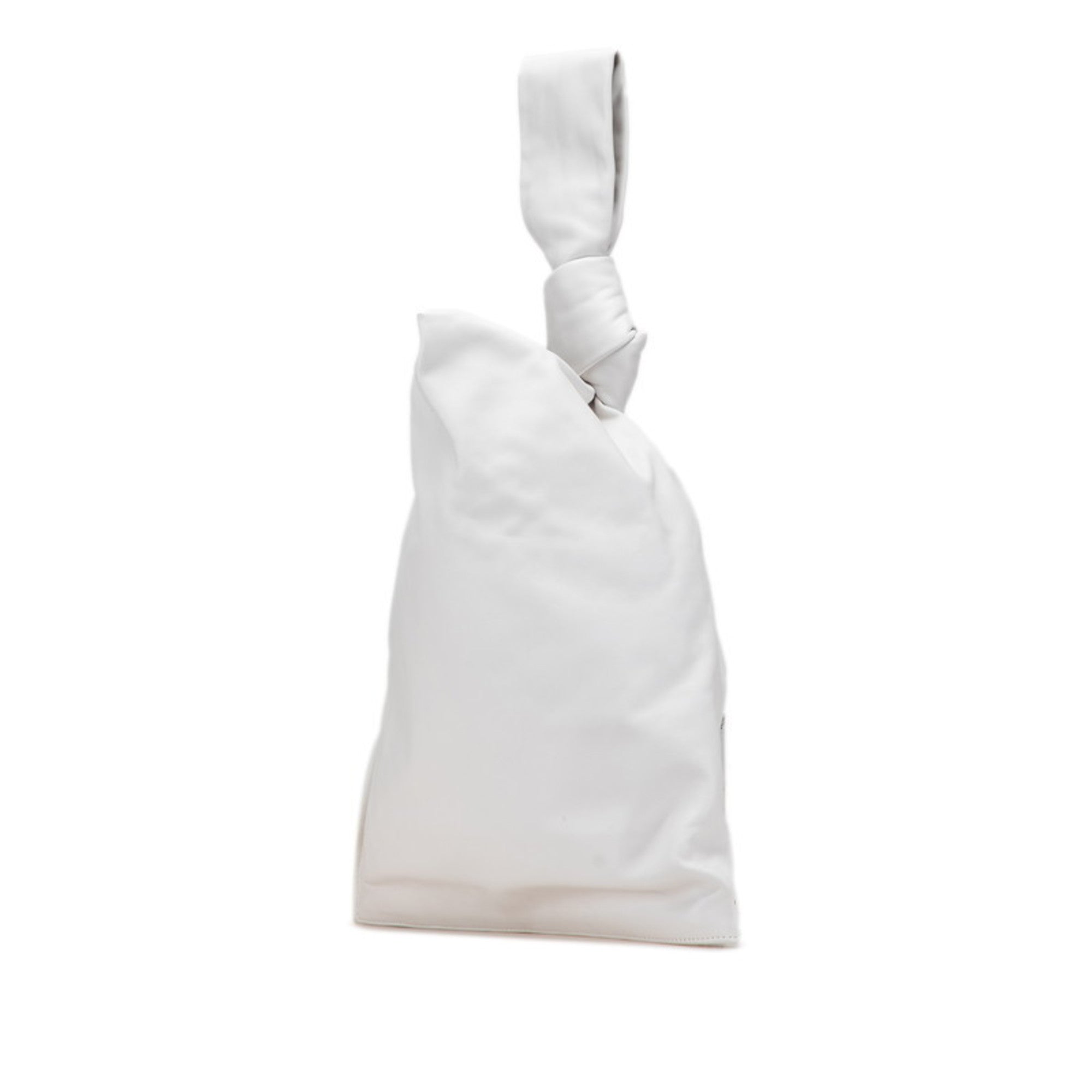 Bottega Veneta White Leather Handbag (Pre-Owned)