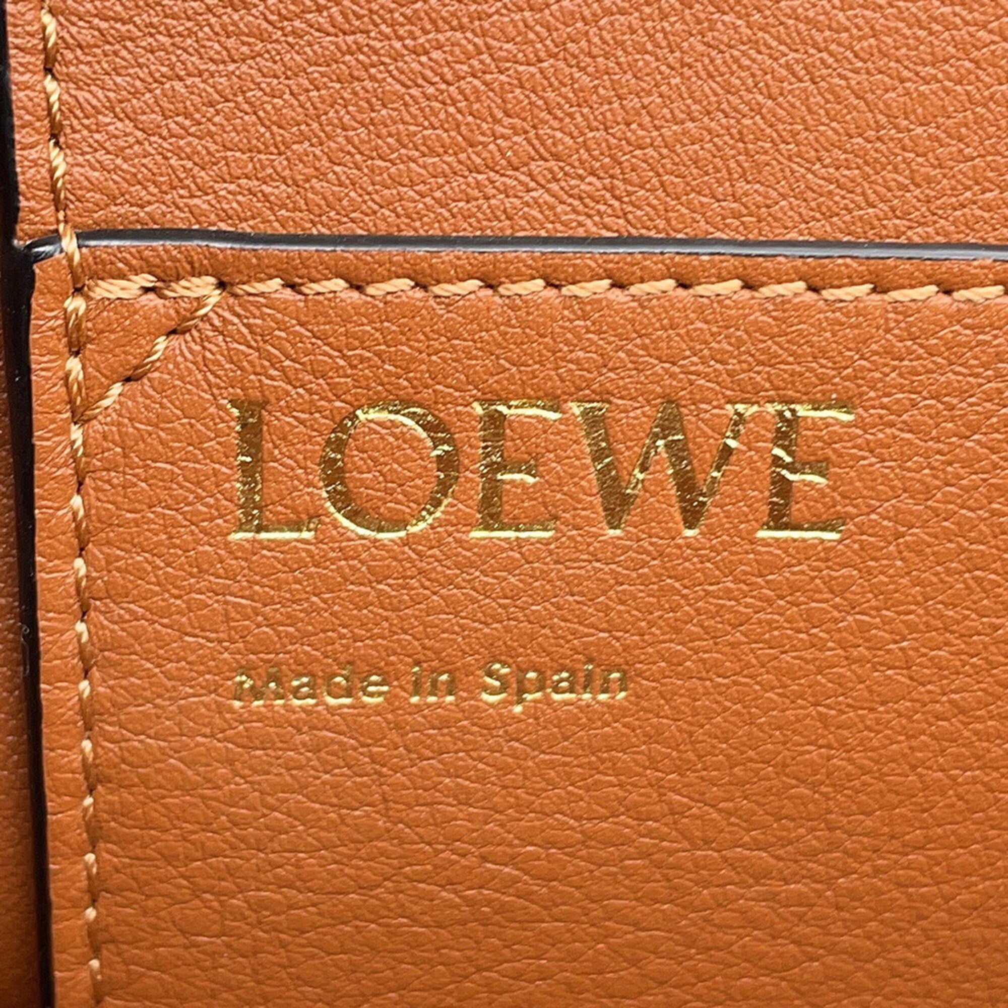 Loewe Jacquard Leather Handbag Shoulder Bag Tote Bag (Pre-Owned)