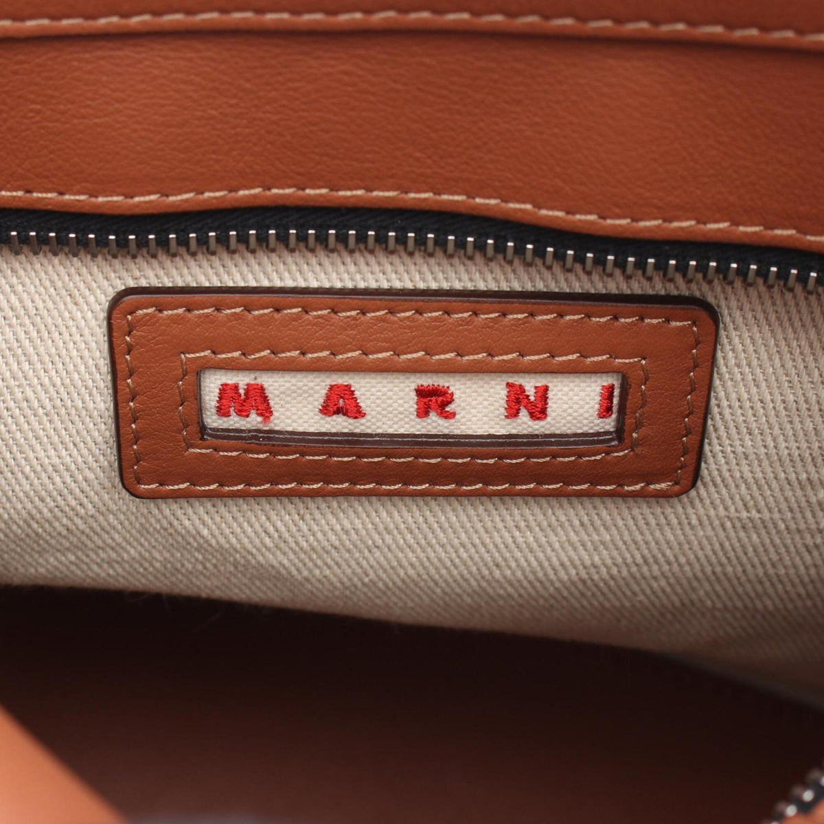 Marni Brown Leather Handbag Shoulder Bag (Pre-Owned)