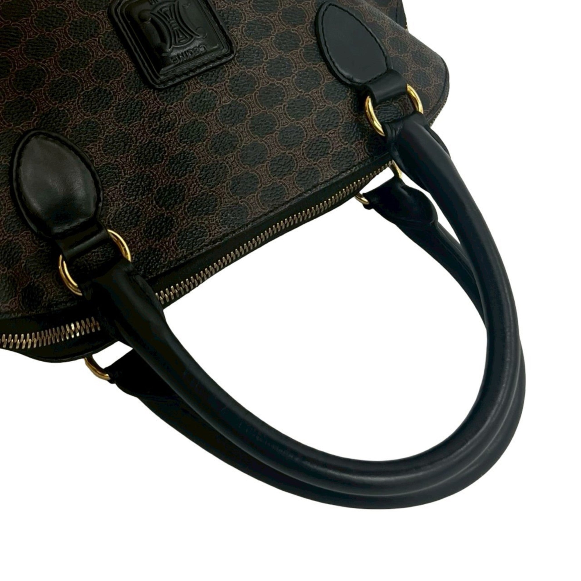 Celine Black Brown Leather Pvc Handbag Tote Bag (Pre-Owned)