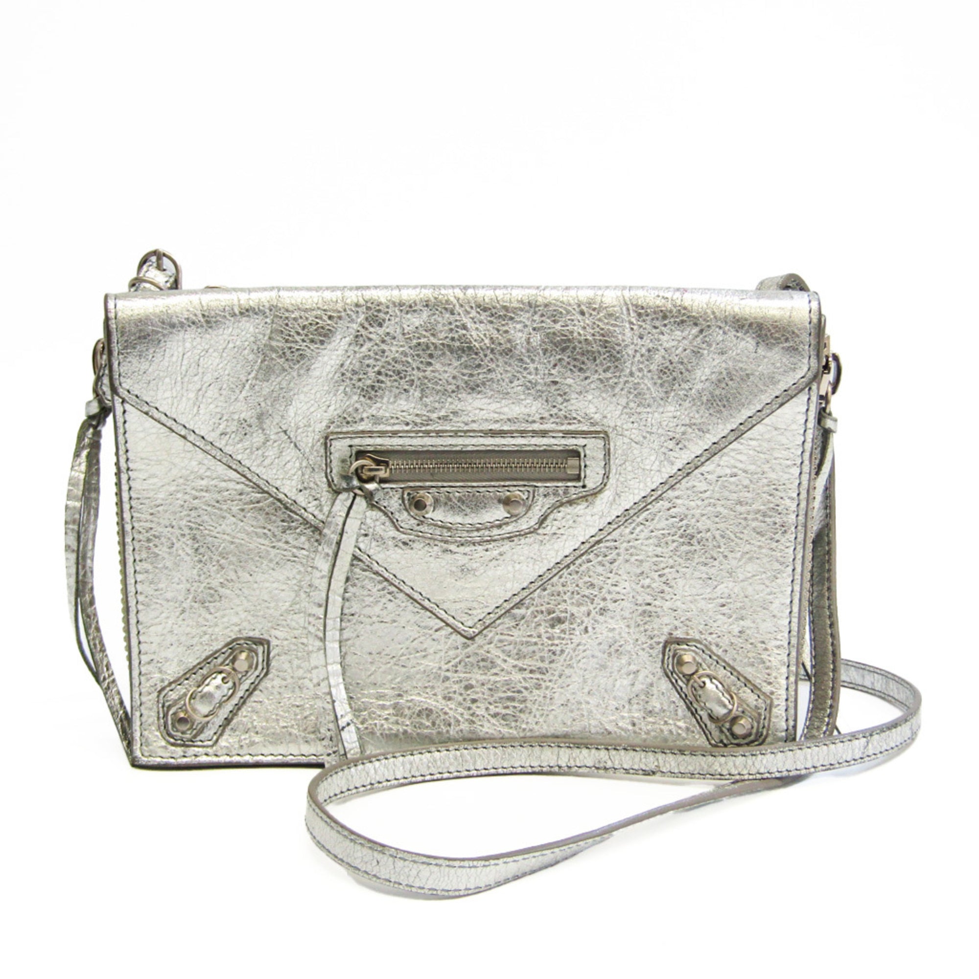 Balenciaga Silver Leather Shoulder Bag (Pre-Owned)
