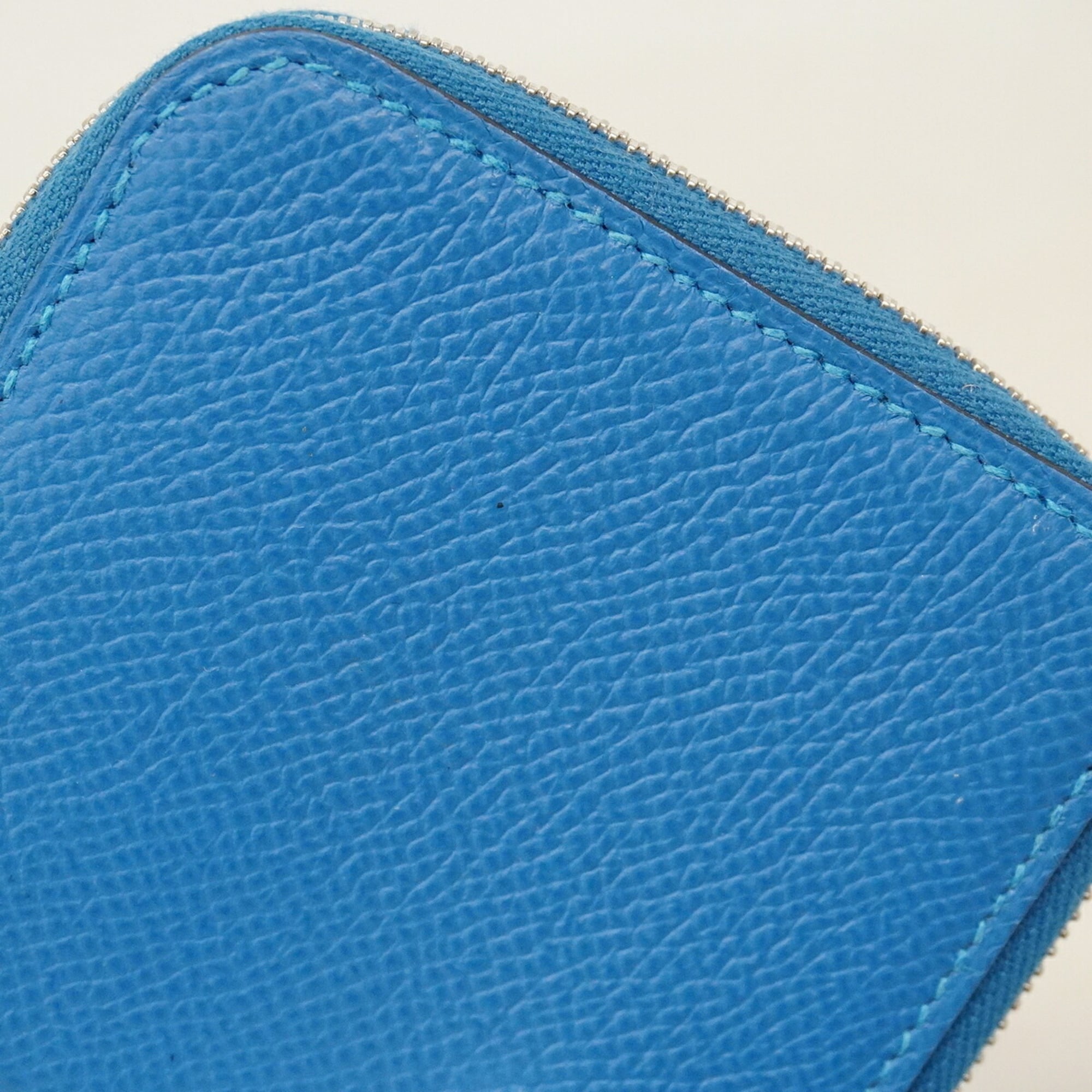 Hermes Blue Leather Coin Purse/Coin Case (Pre-Owned)
