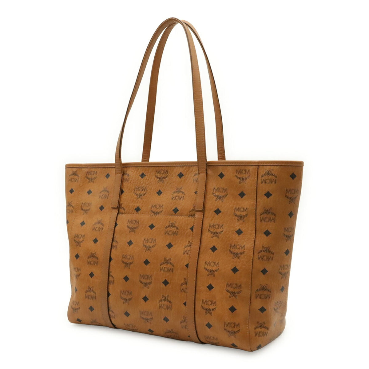 Mcm Brown Coated Canvas Shoulder Bag Tote Bag (Pre-Owned)